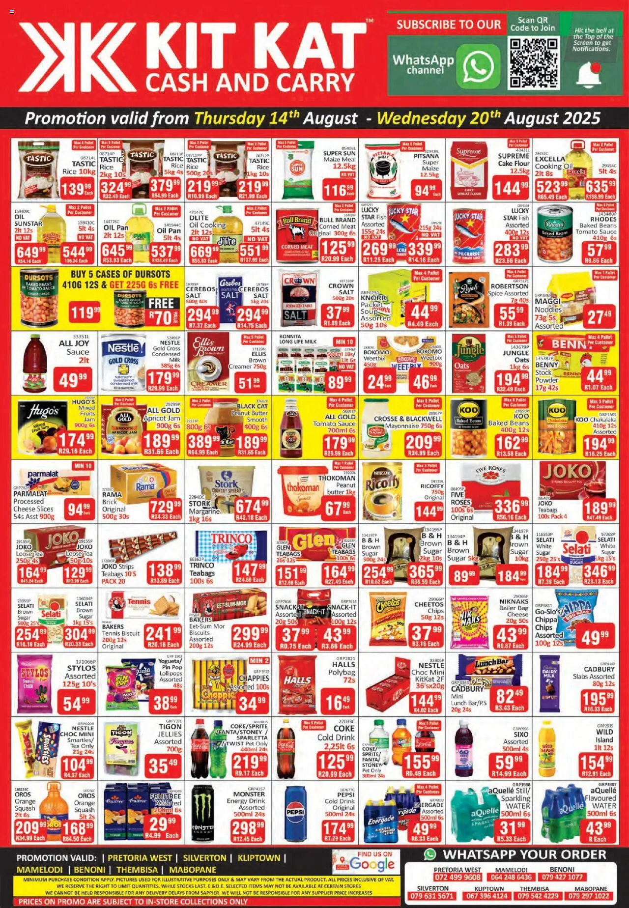 KIT KAT Cash & Carry Specials │ valid from 14.08.2025 | Page: 1 | Products: Oil, Fish, Stock, Sugar
