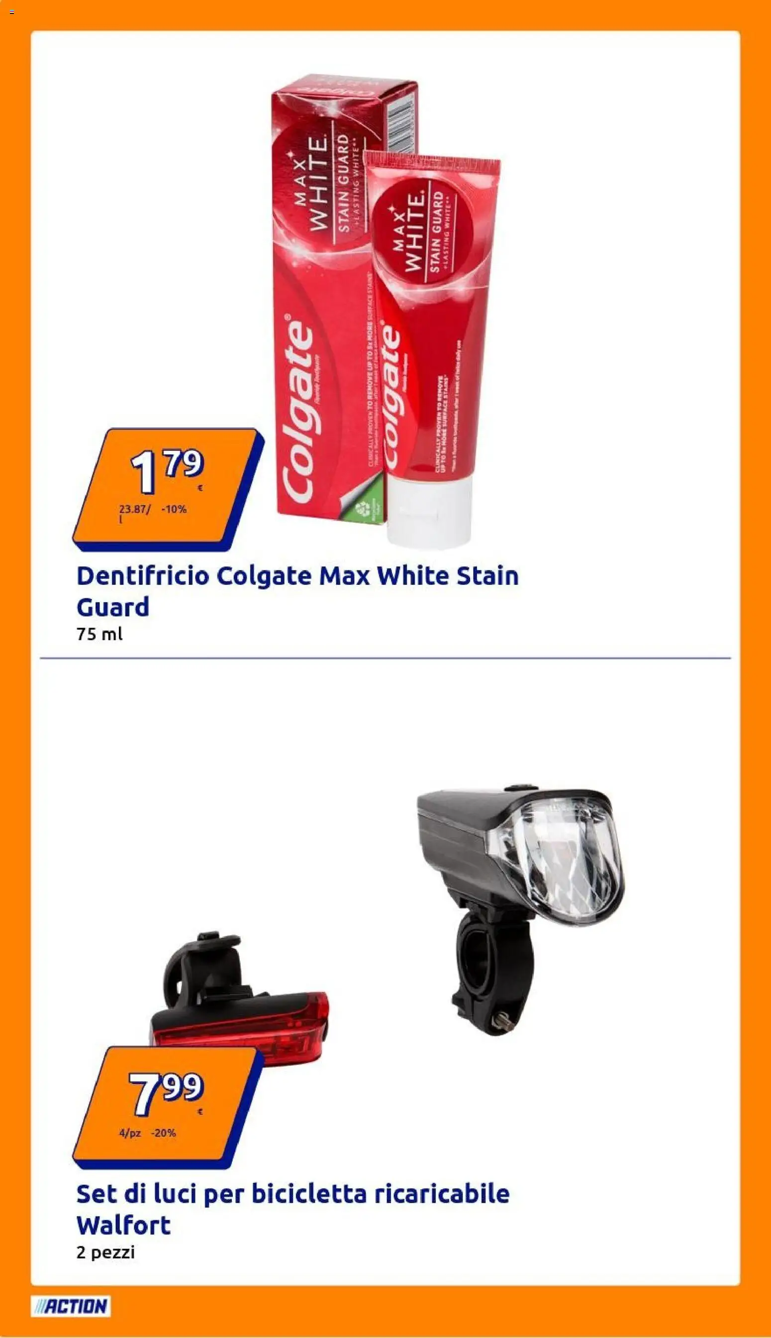 Volantino Action del 18.02.2026 | Pagina: 12 | Prodotti: Bicicletta, Dentifricio