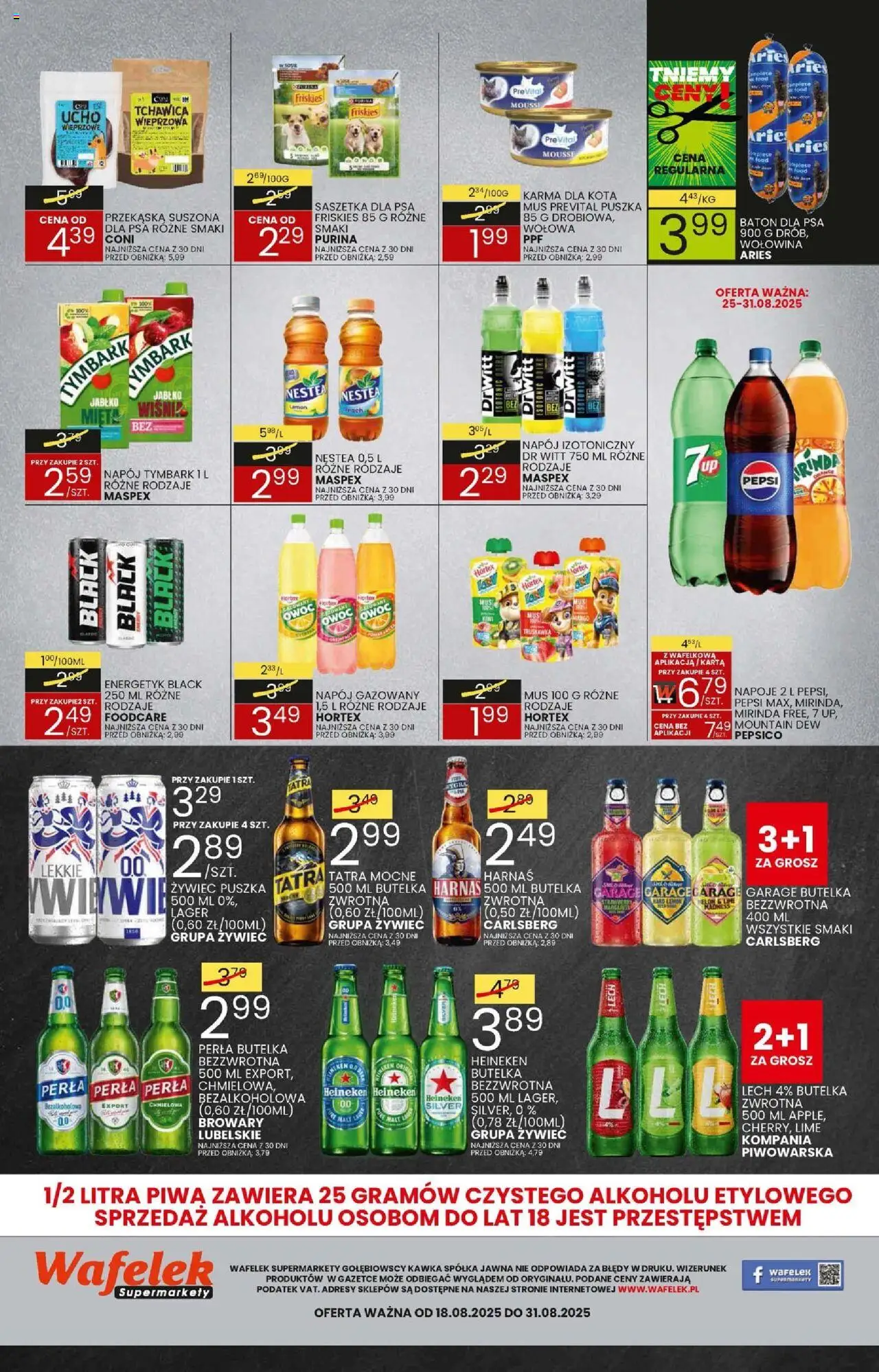Wafelek Gazetka od 18.08.2025 | Strona: 8 | Produkty: Pepsi, Mięta, Harnaś, Wołowina