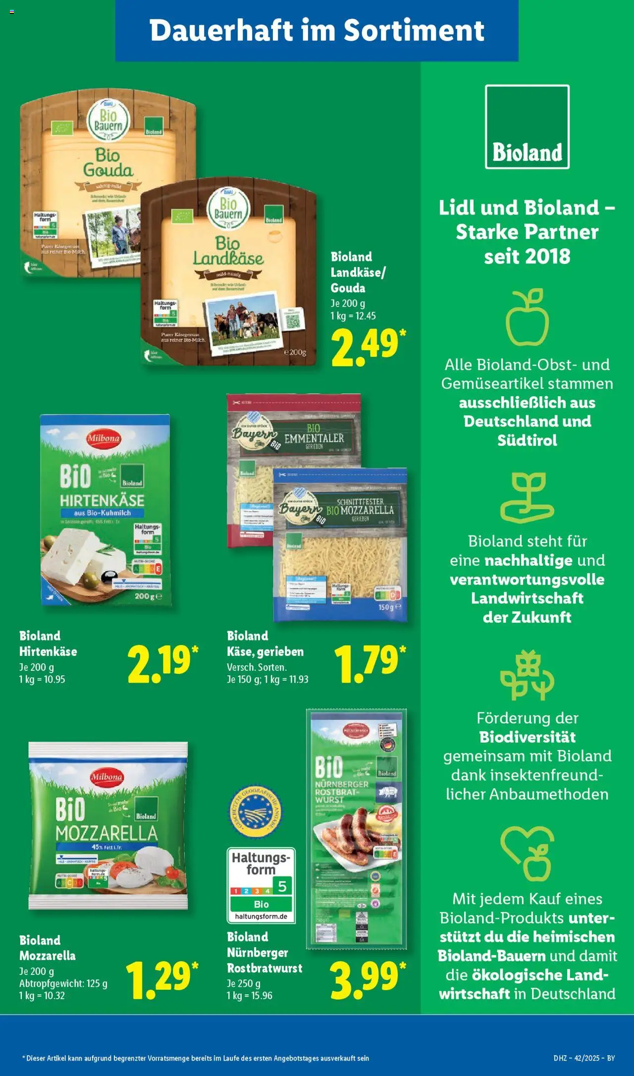 Lidl Prospekt Uffenheim – gültig ab 13.10.2025 | Seite: 23 | Produkte: Mozzarella, Gouda, Wurst