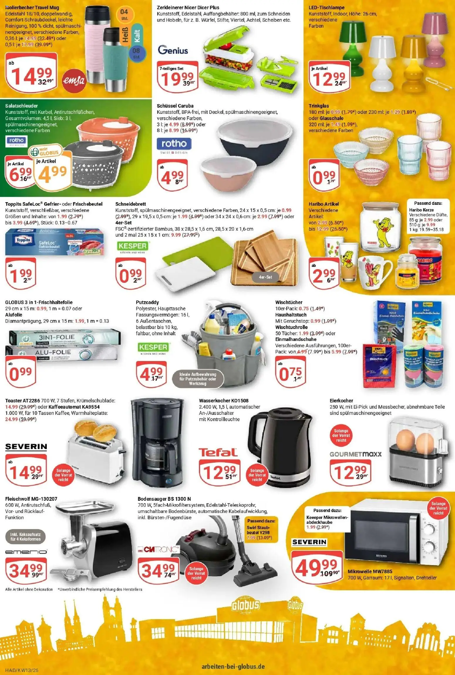 Globus prospekt Halle (saale)	 – gültig ab 23.03.2026 | Seite: 8 | Produkte: Mikrowelle, Toaster, Haribo, Eierkocher