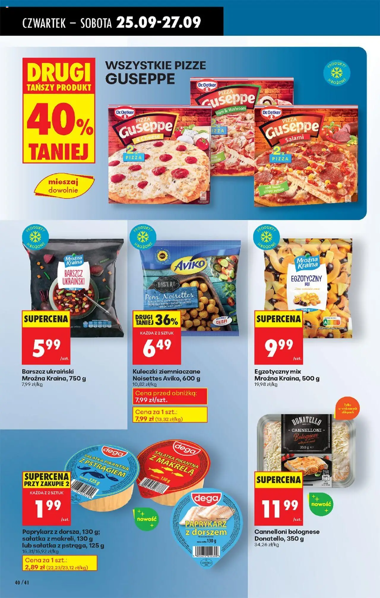 Biedronka gazetka - Oferta w tym tygodniu od 25.09.2025 | Strona: 50 | Produkty: Barszcz, Paprykarz, Makrela, Pizza