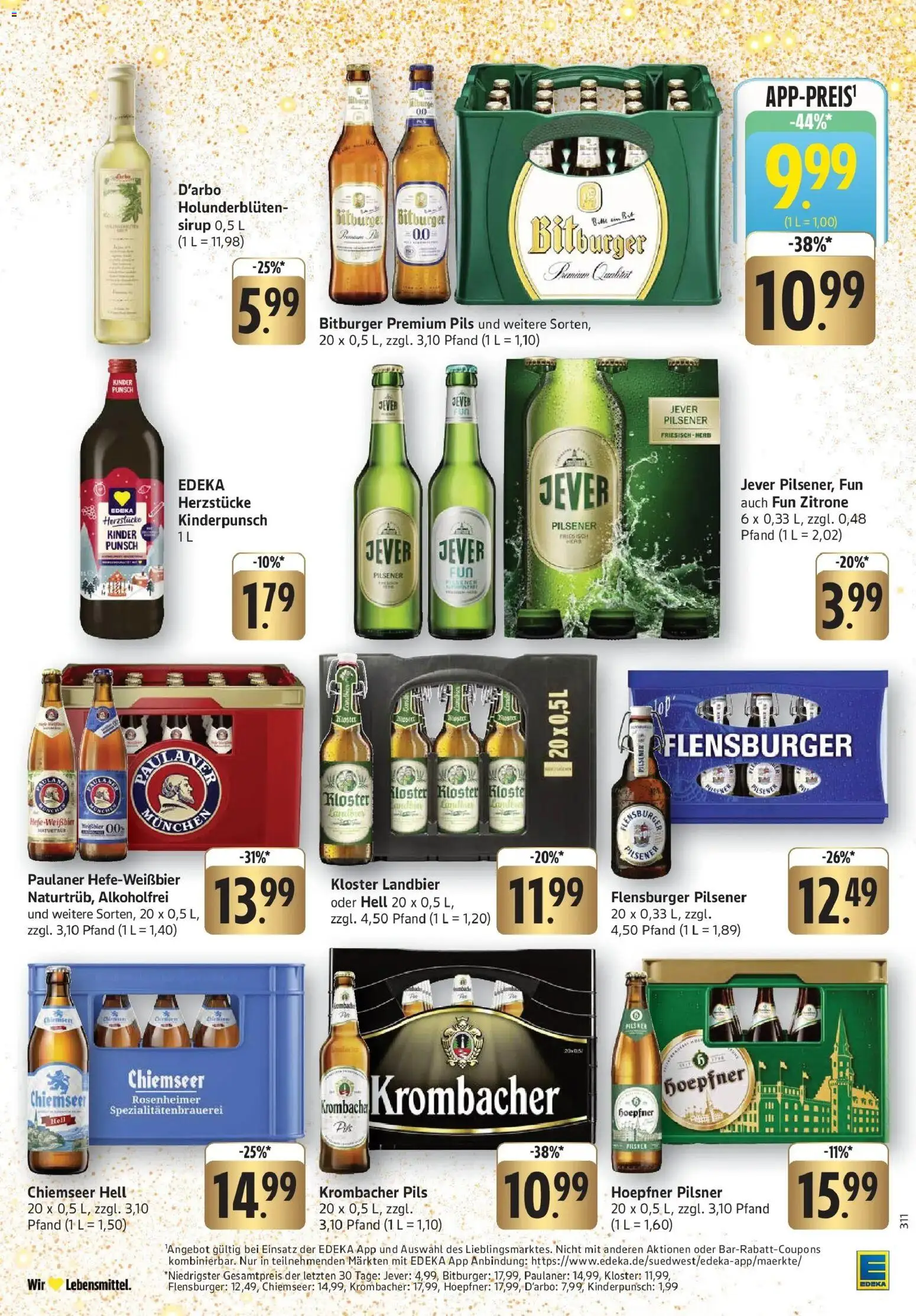 Edeka prospekt Bruchsal - Untergrombach	 – gültig ab 15.12.2025 | Seite: 25 | Produkte: Weißbier, Zitrone, Jever, Krombacher