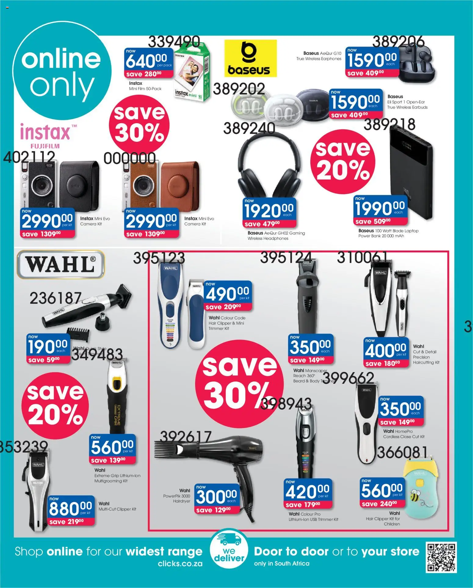 New Clicks catalogue – valid from 23.04.2026 | Page: 36 | Products: Earphones, Earbuds, USB, Laptop