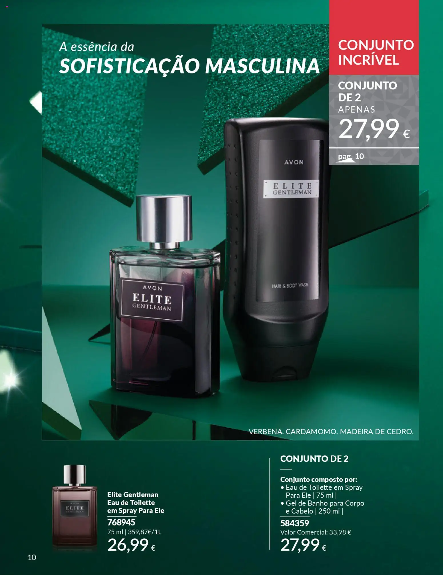 Avon - Um Natal alergre e radiante │ válido de 12.11.2025 | Página: 10 | Produtos: Eau de toilette, Gel de banho, Banho