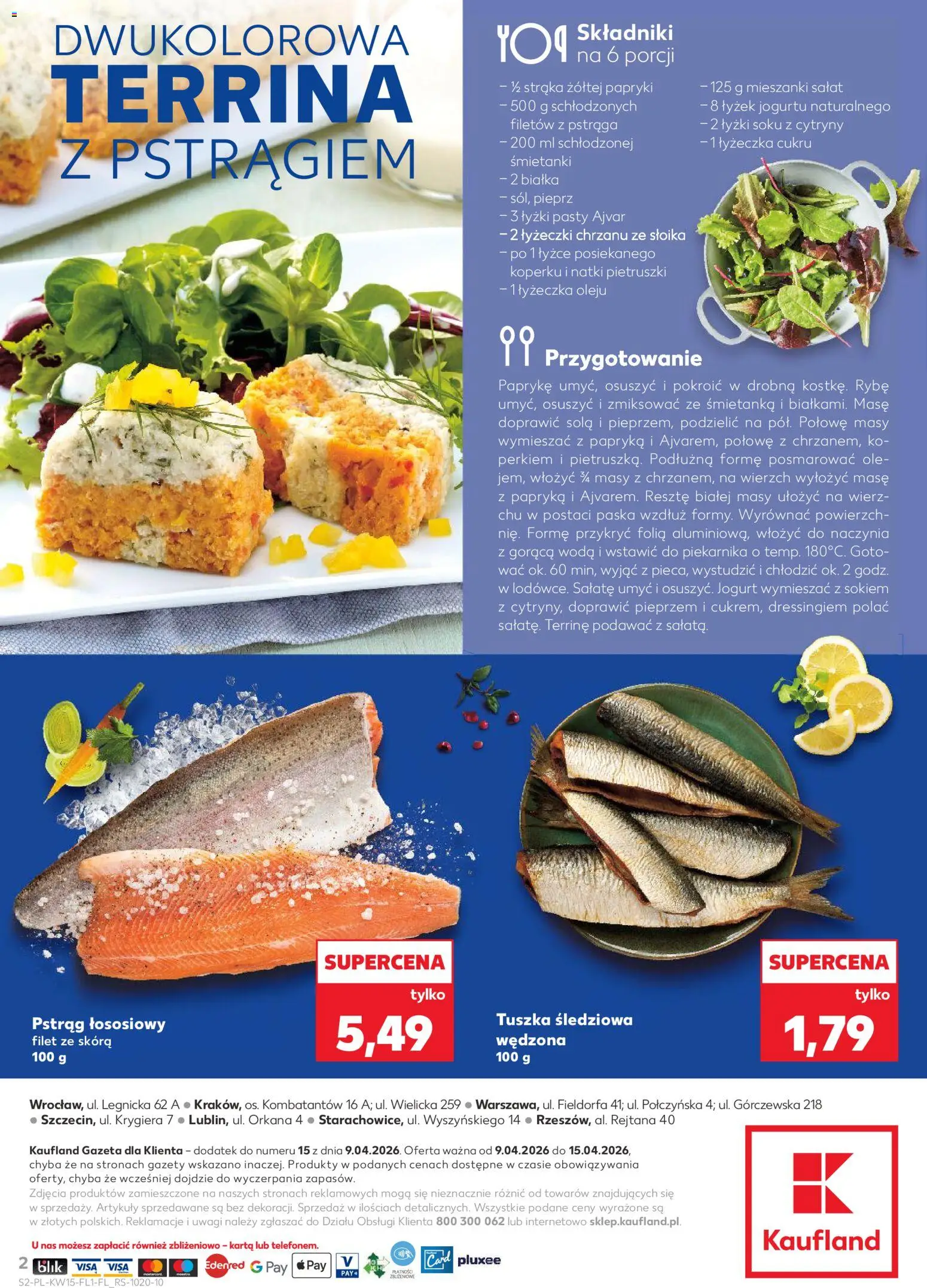 Kaufland Polsko leták - Jest fresz od 09.04.2026 | Strana: 2 | Produkty: Jogurt, Salát, Ajvar, Filet