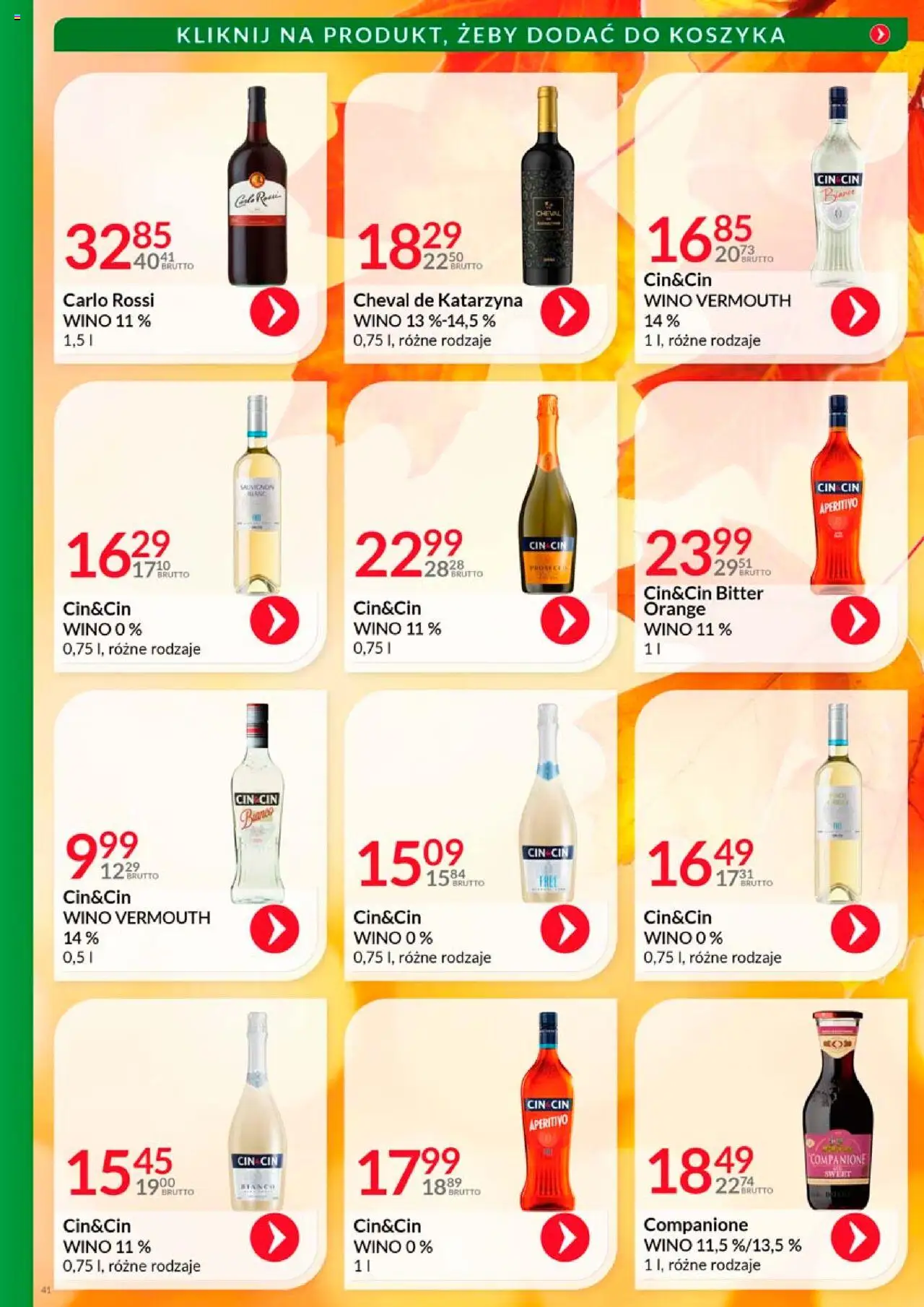 Eurocash Gazetka - Katalog Alkoholowy od 01.10.2025 | Strona: 41 | Produkty: Wino, Carlo Rossi