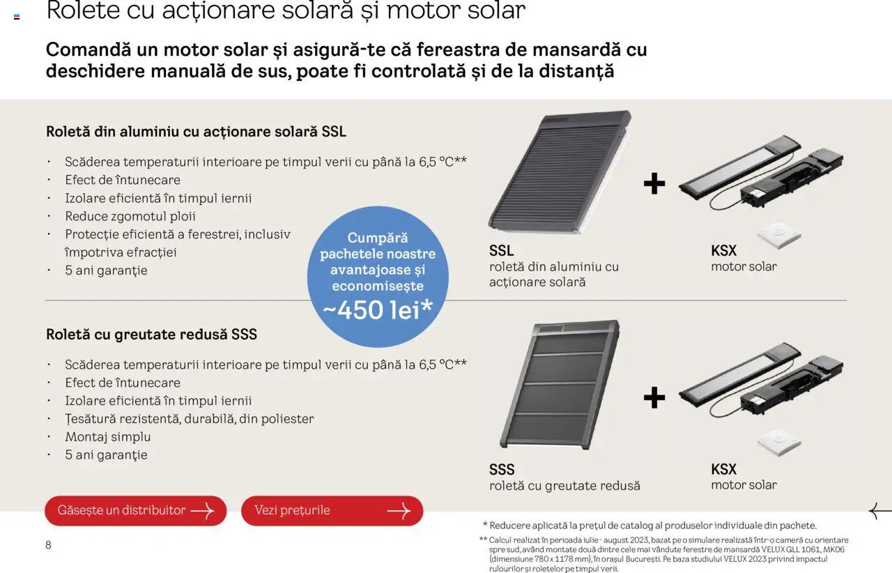 Velux catalog - Explorează pachetele de produse – valabil de la 25.02.2025 | Pagină: 8 | Produse: Cameră, Fereastră