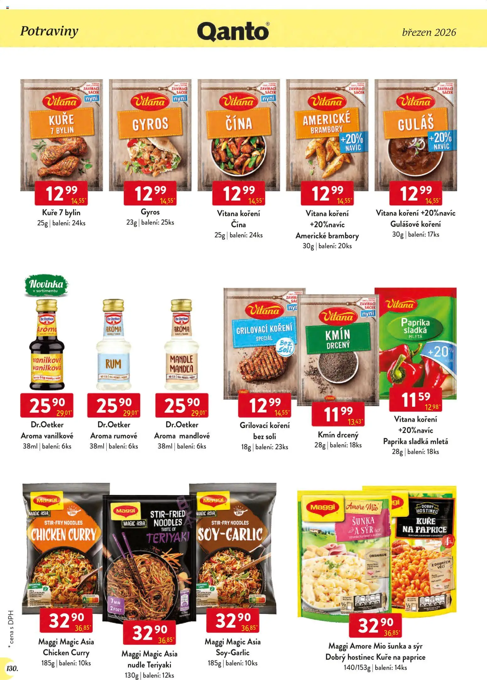 Astur & Qanto leták - Velkoobchod 03/2026 od 01.03.2026 | Strana: 130 | Produkty: Maggi, Gyros, Guláš, Nudle