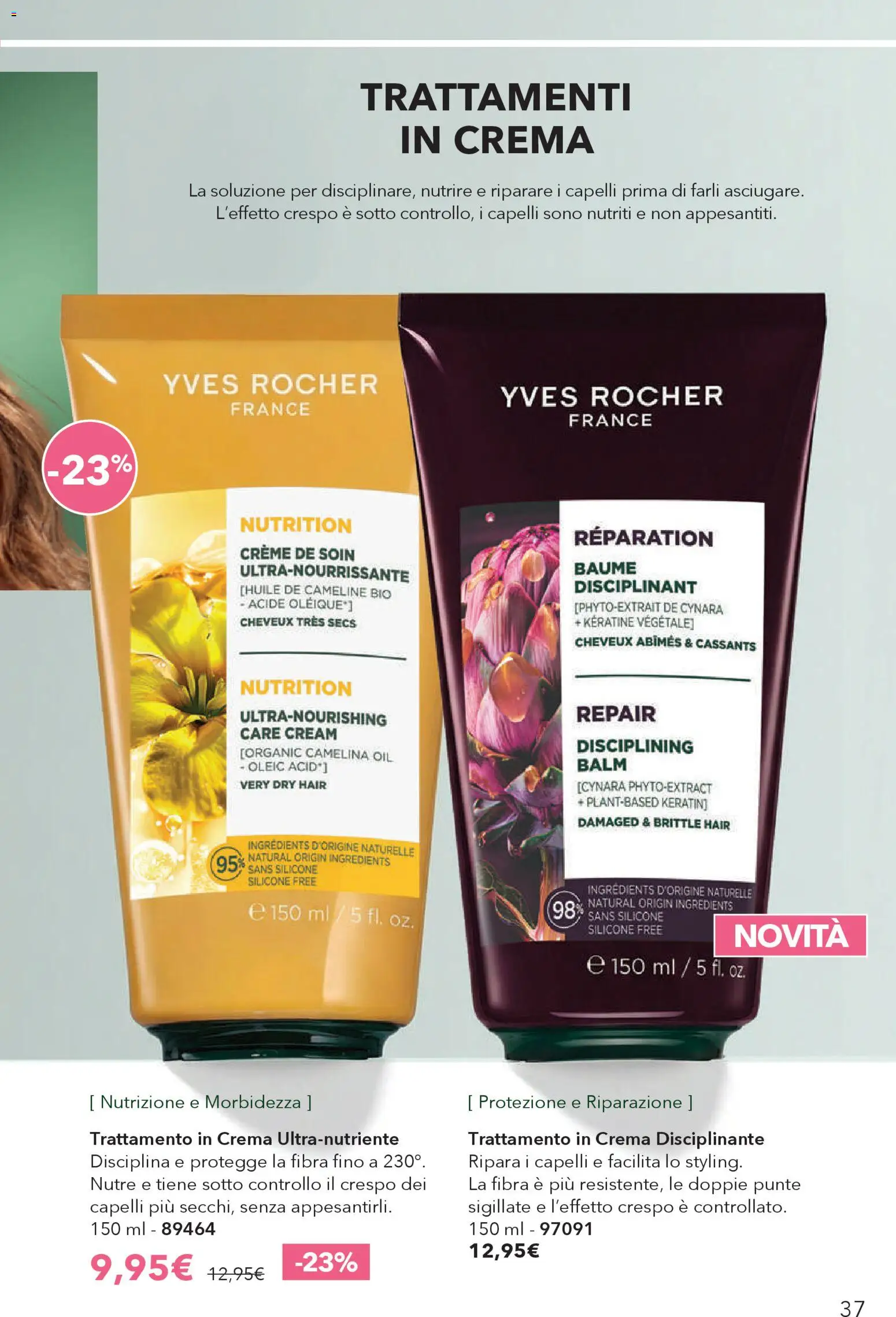 Volantino Yves Rocher del 23.04.2026 | Pagina: 37 | Prodotti: Crema, Silicone