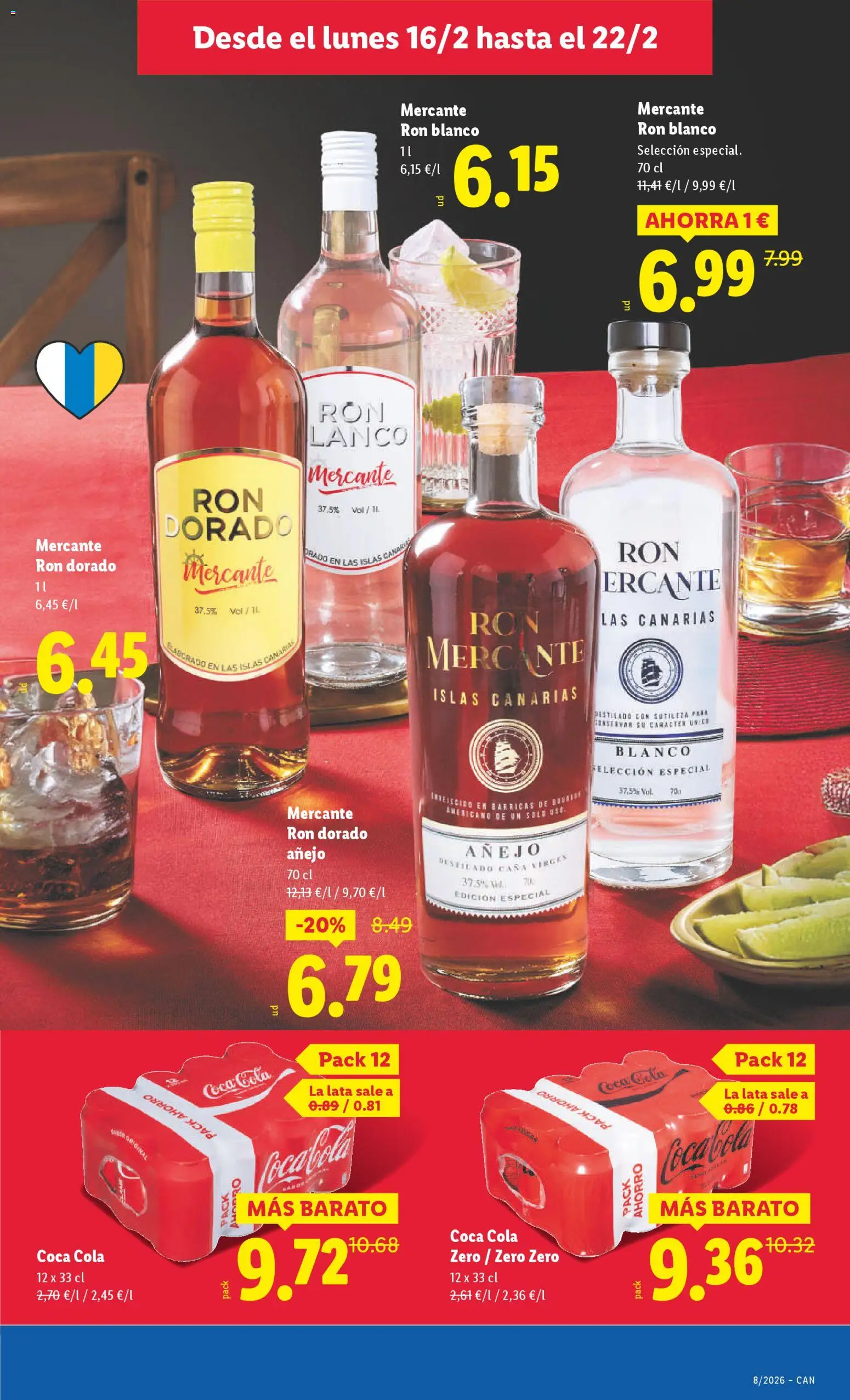 Lidl - Canarias  │ válido desde el 16.02.2026 | Página: 25 | Productos: Ron, Μανέστρα