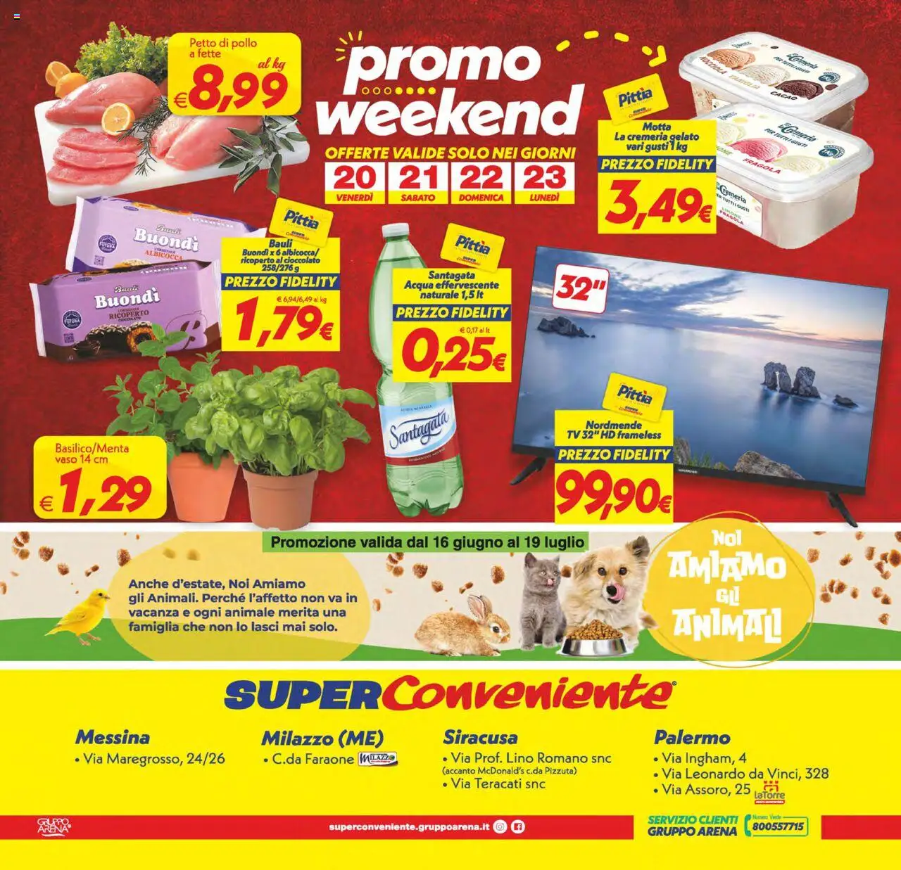 Volantino SuperConveniente del 13.06.2025 | Pagina: 24 | Prodotti: Petto di Pollo, Gelato, Limone, TV