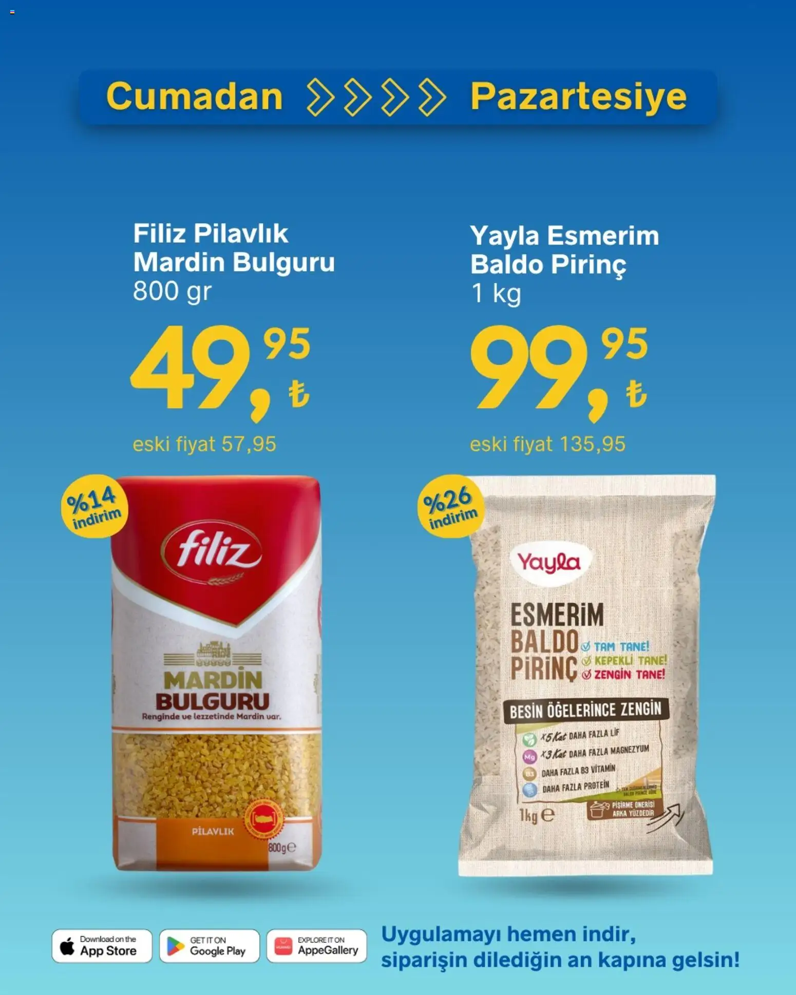 Gürmar Cumadan Pazartesiye - 23.01.2026 tarihinden itibaren geçerlidir | Sayfa: 7 | Ürünler: Pirinç