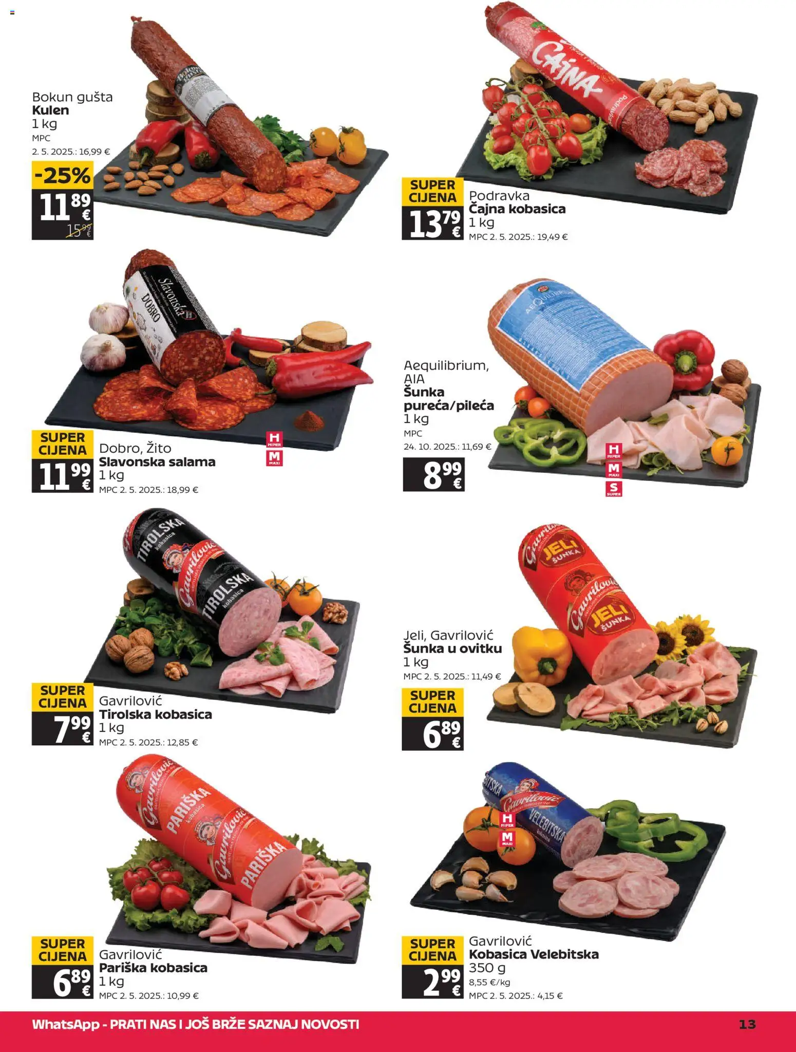 Tommy katalog | vrijedi od 26.03.2026 | Stranica: 13 | Proizvodi: Šunka, Podravka, Kobasica, Kulen