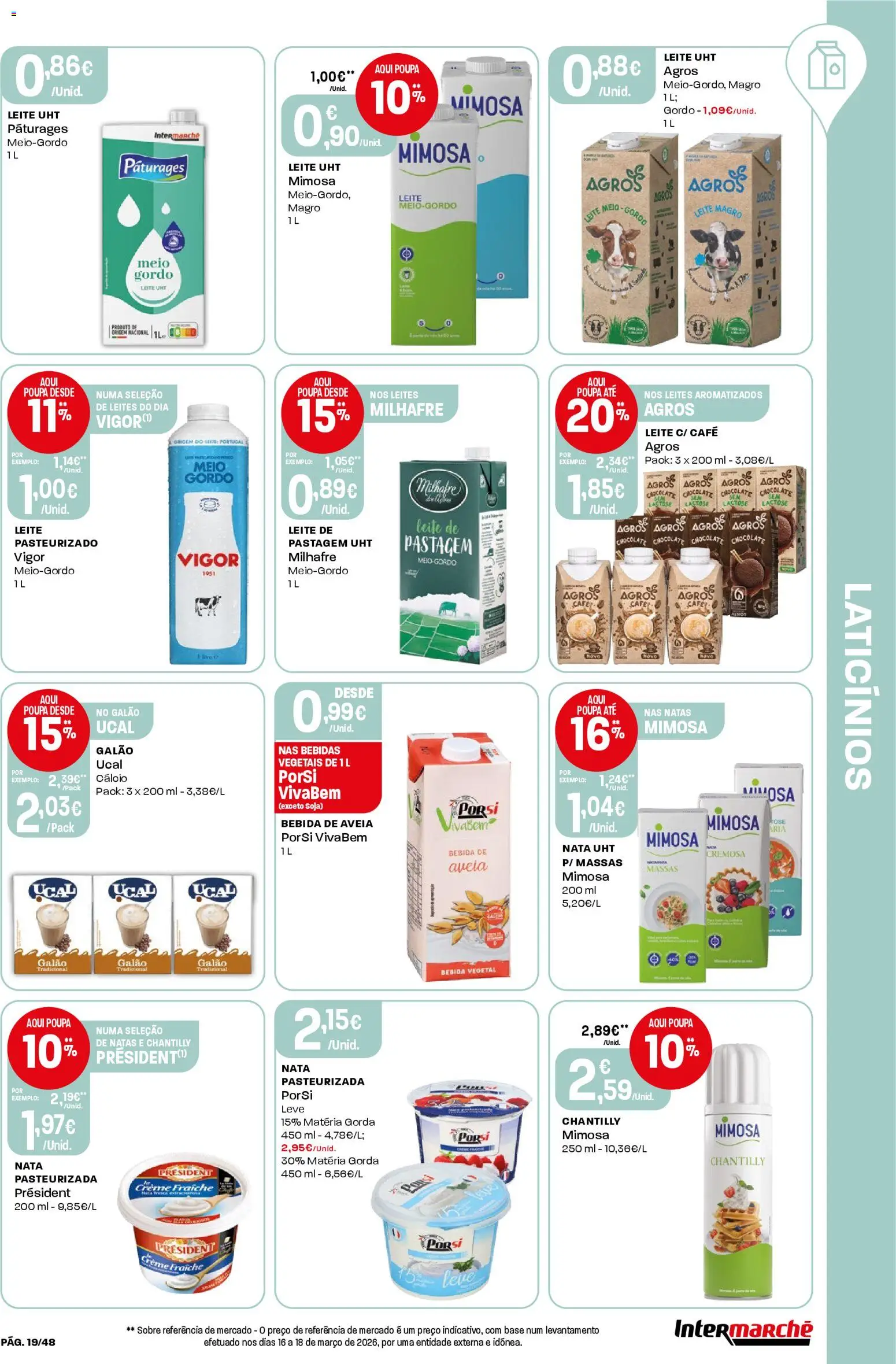 Intermarché folheto │ válido de 23.04.2026 | Página: 19 | Produtos: Creme fraiche, Chantilly, Chocolate, Creme