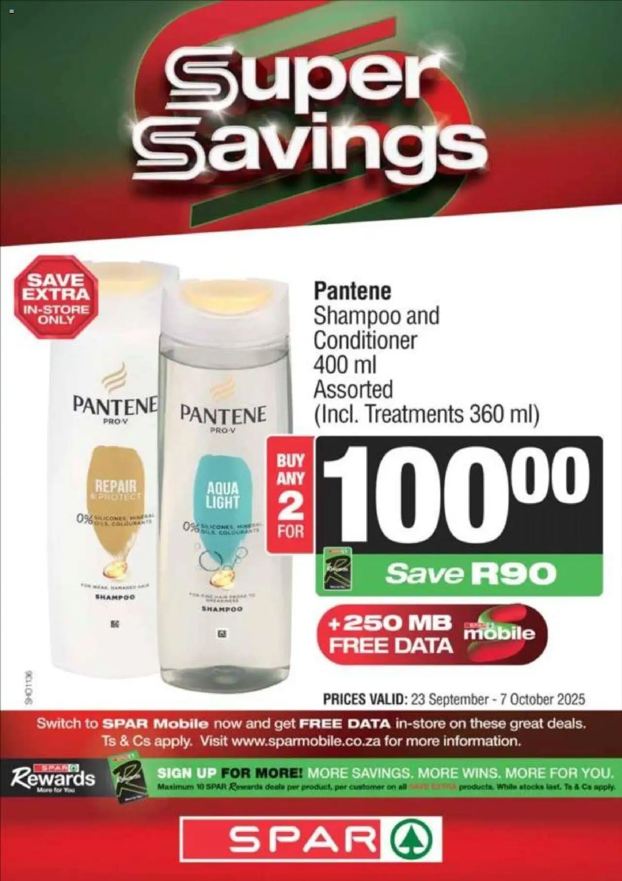 New KWIKSPAR catalogue – valid from 23.09.2025 | Page: 10 | Products: Data, Light, Shampoo, Conditioner