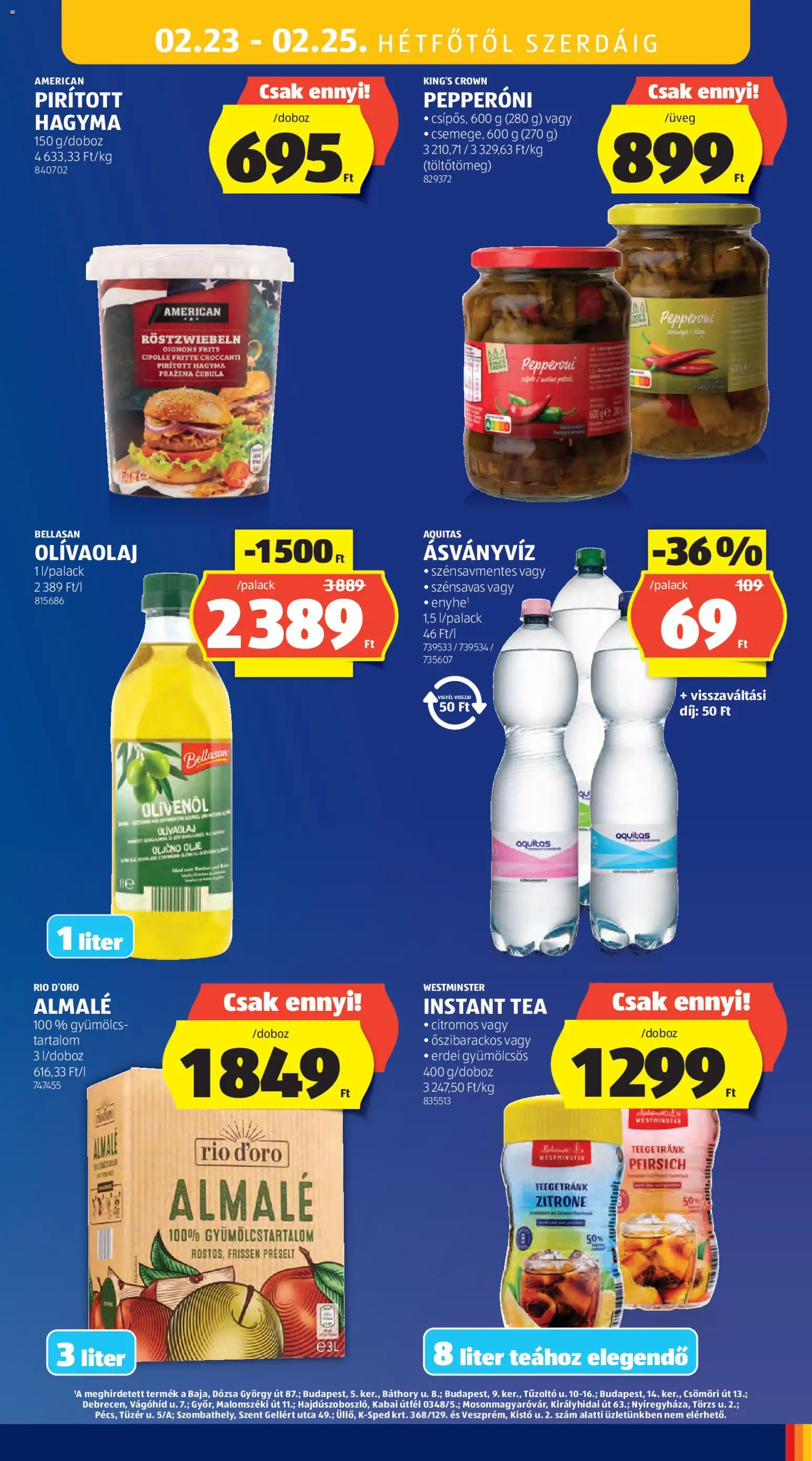 Aldi akciós ujság - amely érvényes a következő dátumtól: 19.02.2026 | Oldal: 35 | Termékek: Gyümölcs, Ásványvíz, Tea, Hagyma