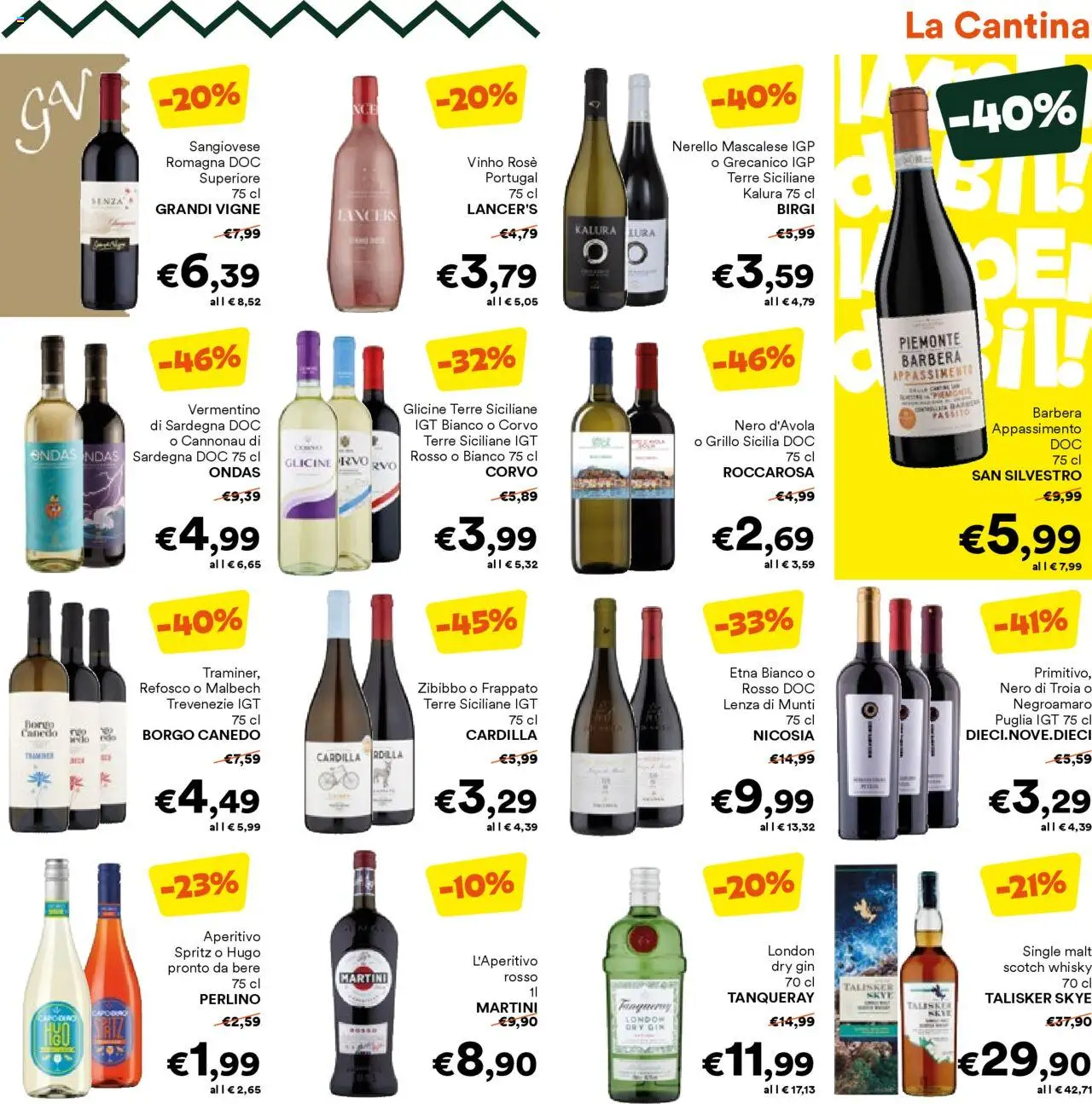 Volantino Unes del 27.08.2025 | Pagina: 17 | Prodotti: Gin, Whisky, Aperitivo