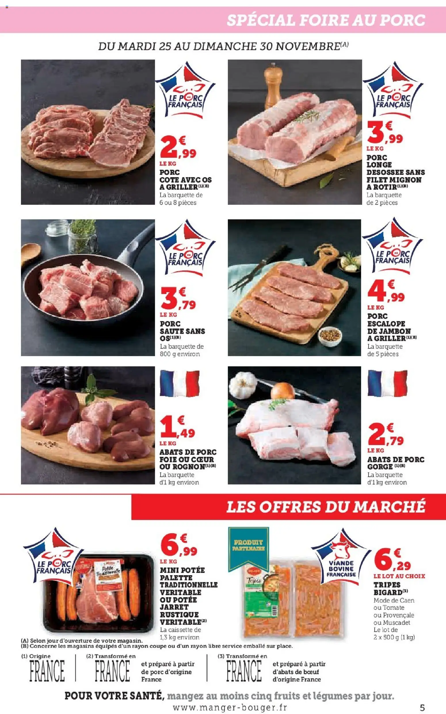 {H1} | Page: 5 | Produits: Jambon, Filet mignon, Porc, Foire au porc