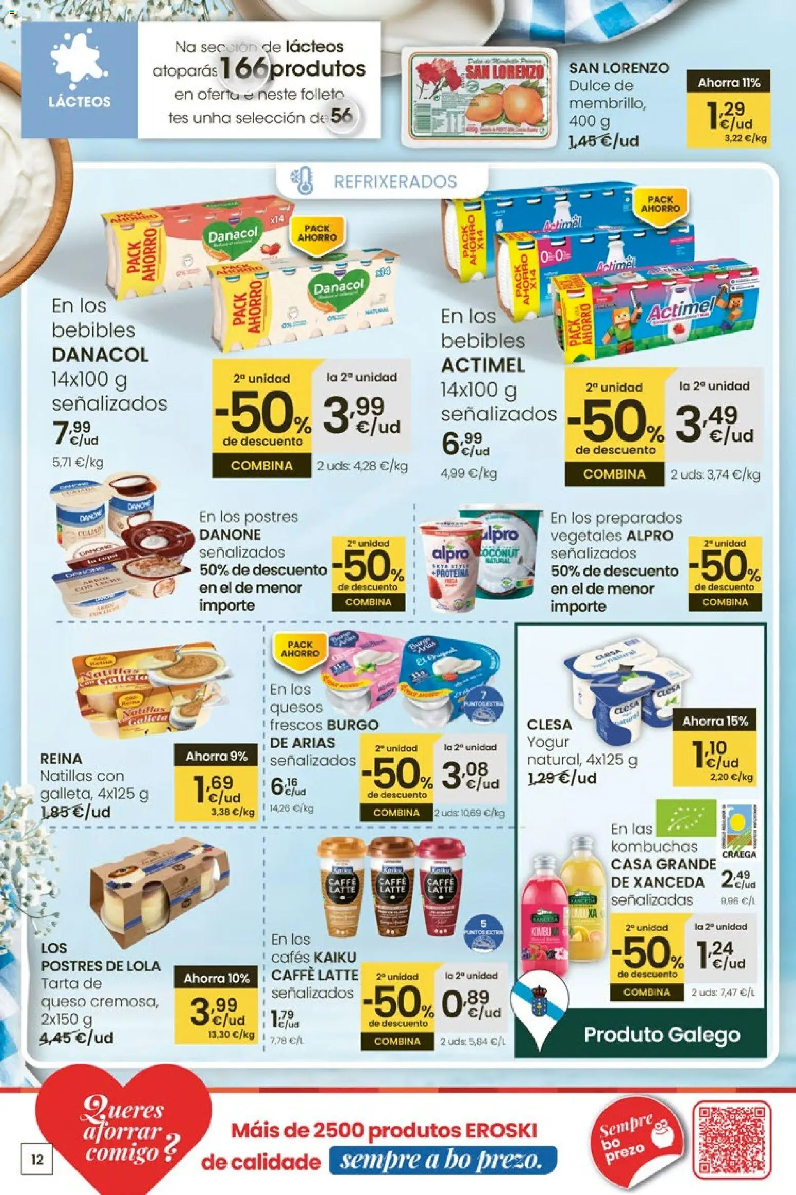 Eroski Quieres ahorrar conmigo │ válido desde el 16.04.2026 | Página: 12 | Productos: Queso, Yogur