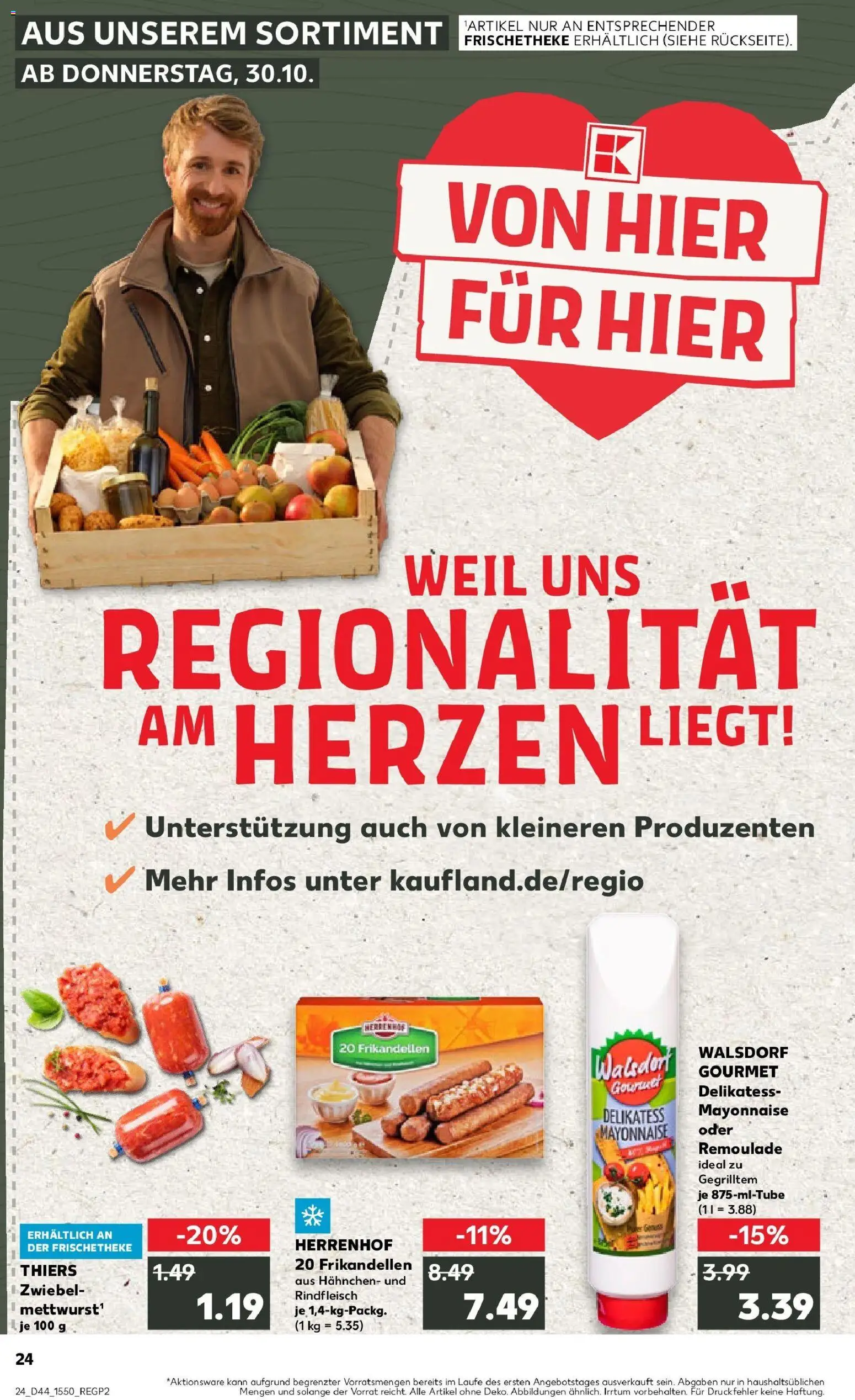 Kaufland prospekt Oer-Erkenschwick	 – gültig ab 30.10.2025 | Seite: 24 | Produkte: Hahnchen, Mayonnaise, Rindfleisch