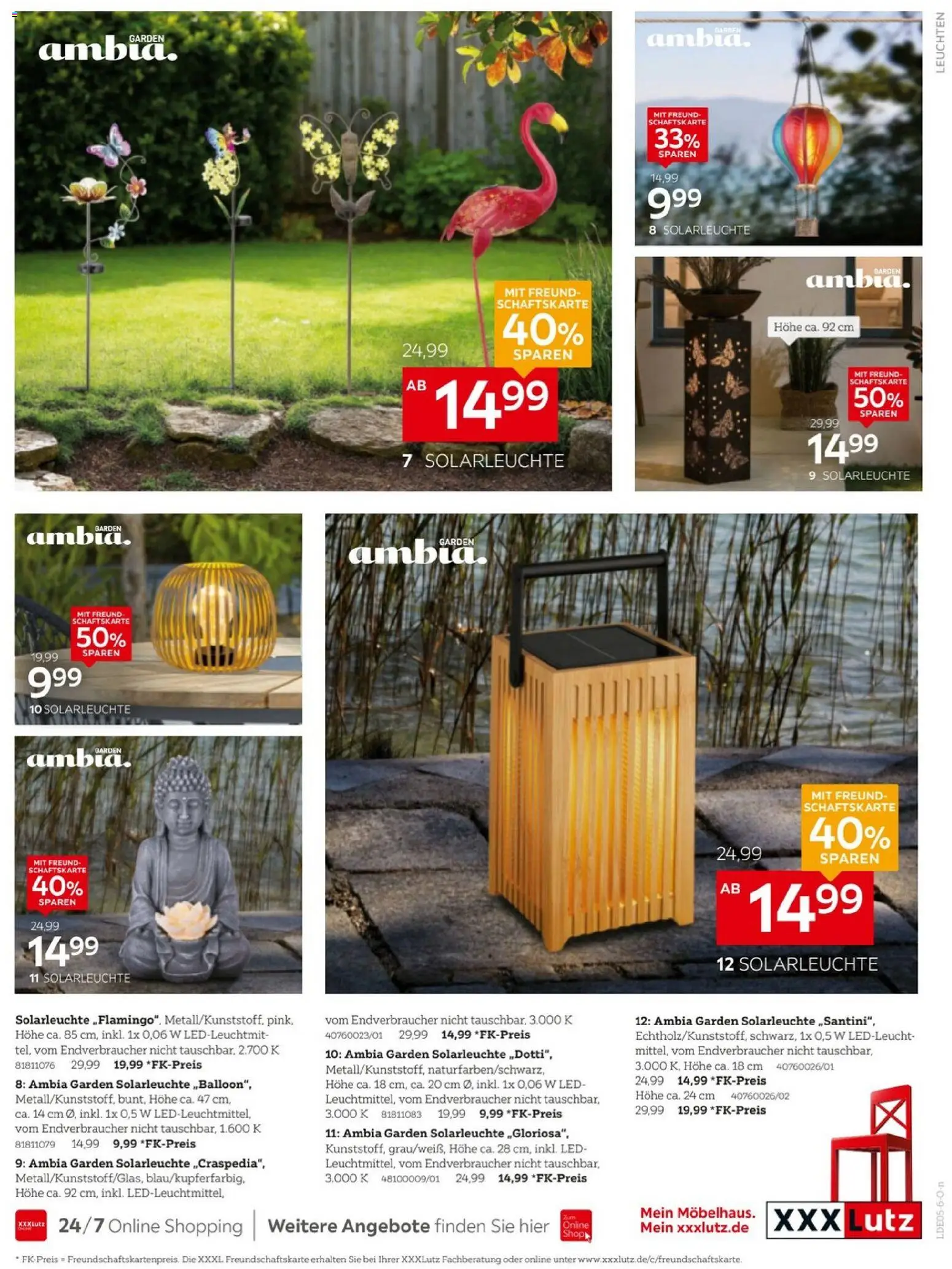 XXXLutz Wohnaccessoires 2 – gültig ab 25.04.2026 | Seite: 7 | Produkte: Solarleuchte