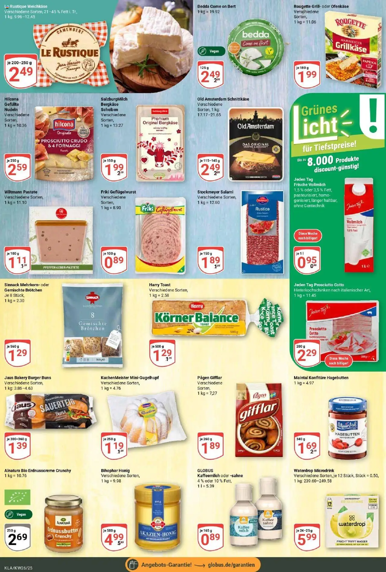 Globus prospekt Kaiserslautern	 - gültig ab dem 22.06.2025 | Seite: 15 | Produkte: Butter, Kaffee, Toast, Nudeln
