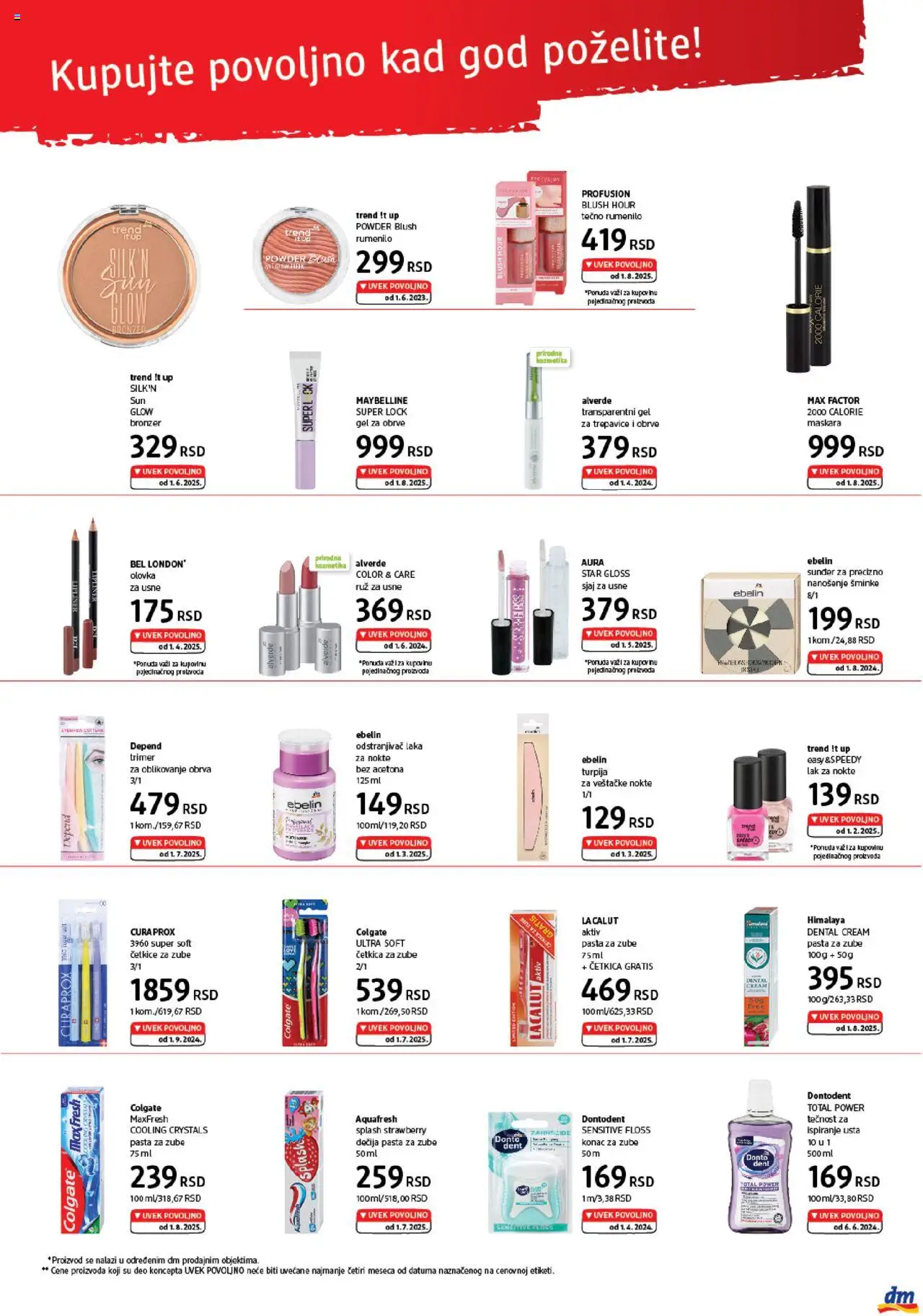 DM Drogerie katalog - važi od 16.08.2025 | Strana: 3 | Proizvode: Colgate, Bronzer, Maskara, Tečnost za ispiranje usta