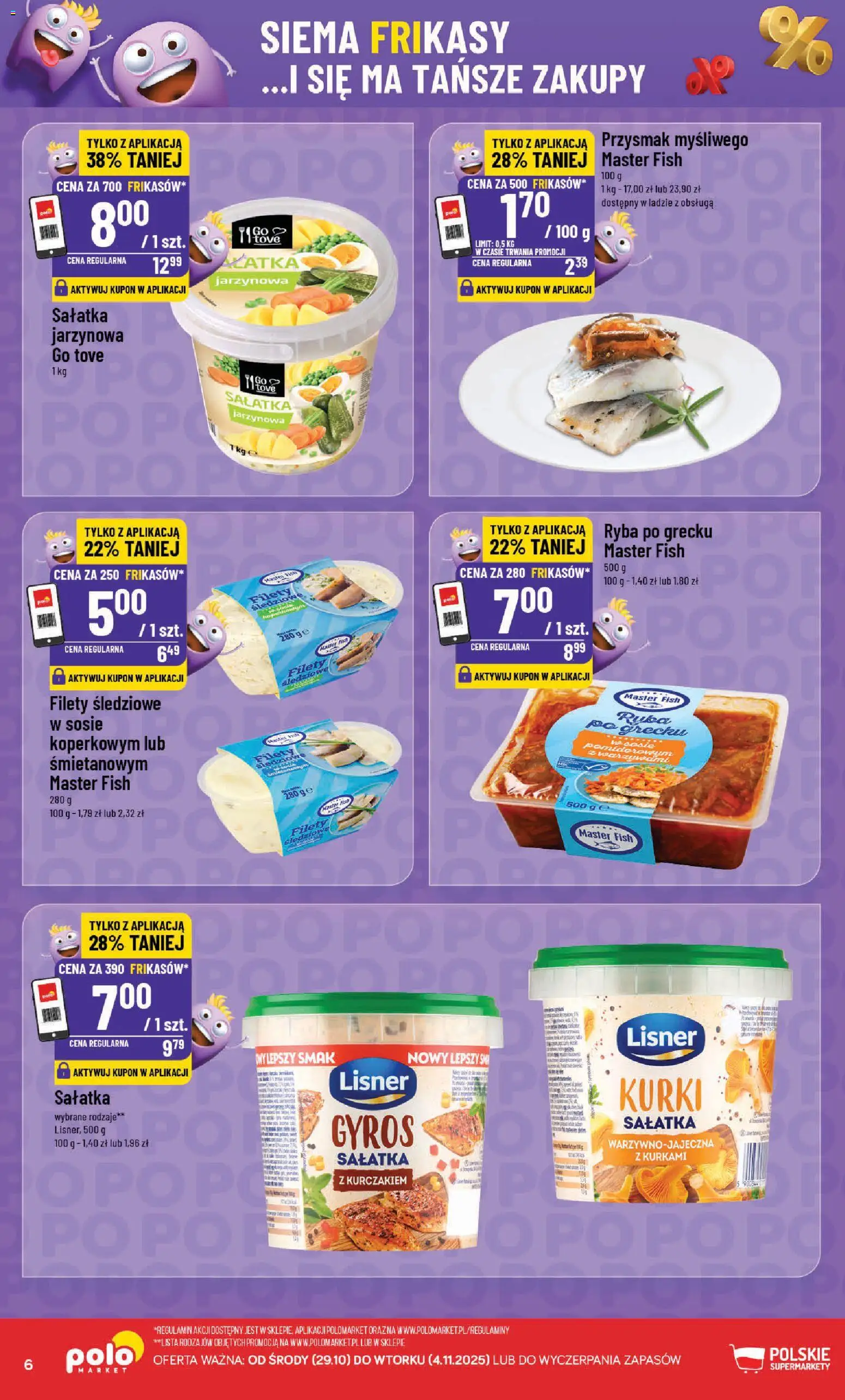 POLOmarket Gazetka - Frikasowe Hity od 29.10.2025 | Strona: 6 | Produkty: PC, Ryba po grecku, Ryba, Sałatka