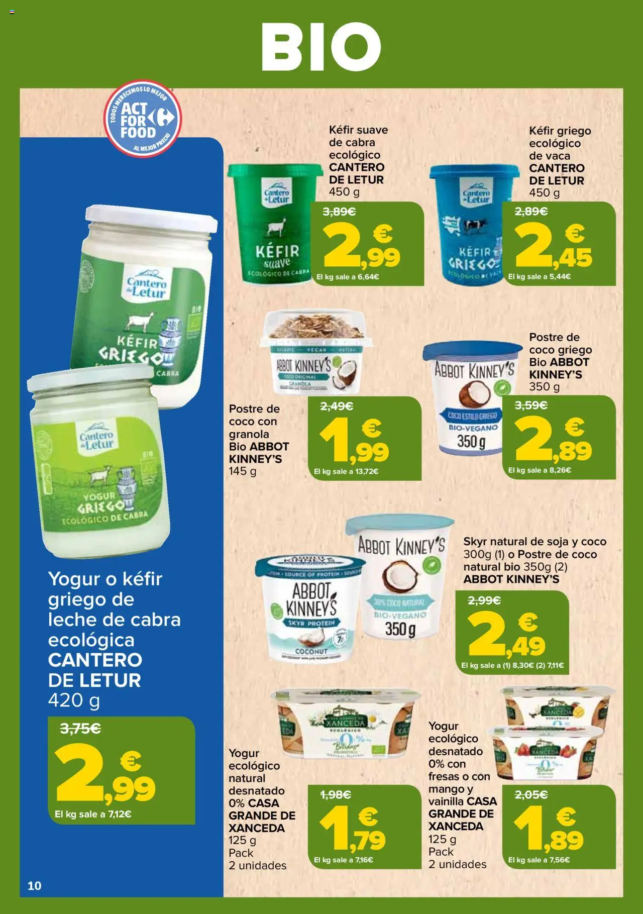 Carrefour - Bio │ válido desde el 26.09.2025 | Página: 10 | Productos: Παγκάκι, Leche, Yogur, Fresas