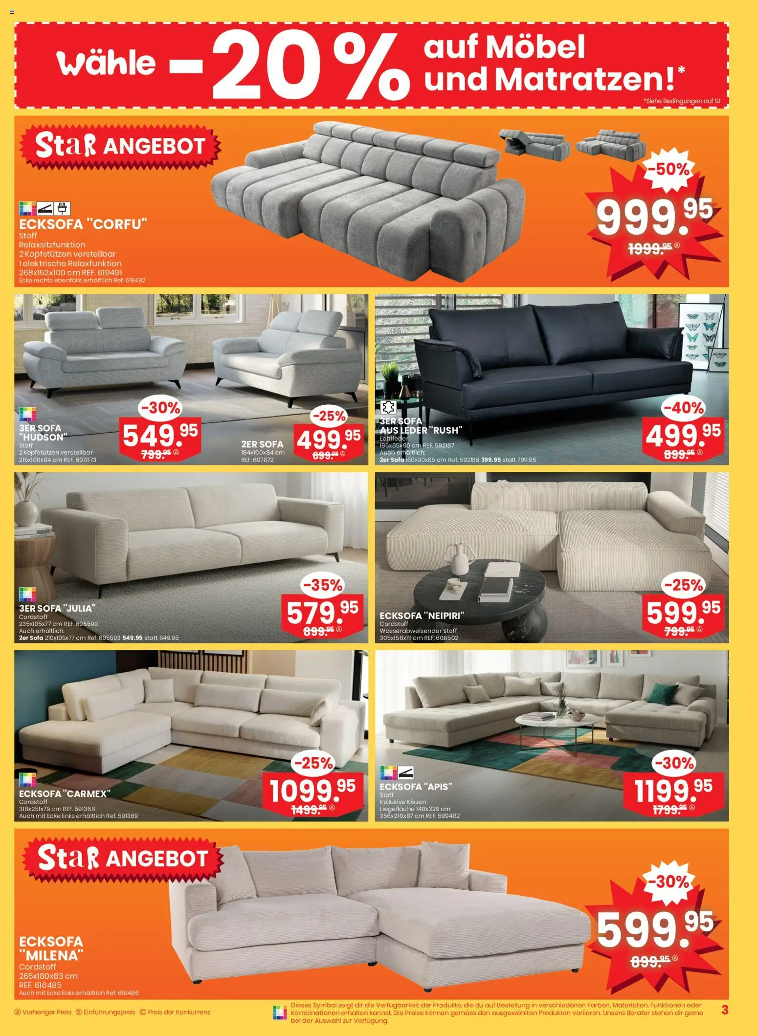 Conforama Aktionen – gültig ab 10.12.2025 | Seite: 3 | Produkte: Kissen, Sofa, Ecksofa