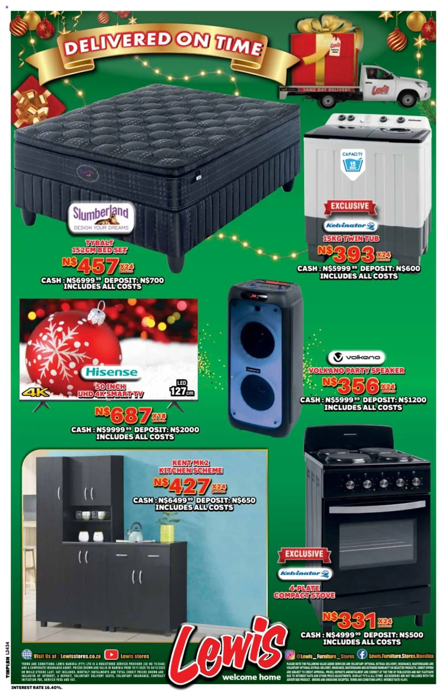 New Lewis Stores catalogue – valid from 10.11.2025 | Page: 24 | Products: Speaker, Stove, Bed, TV