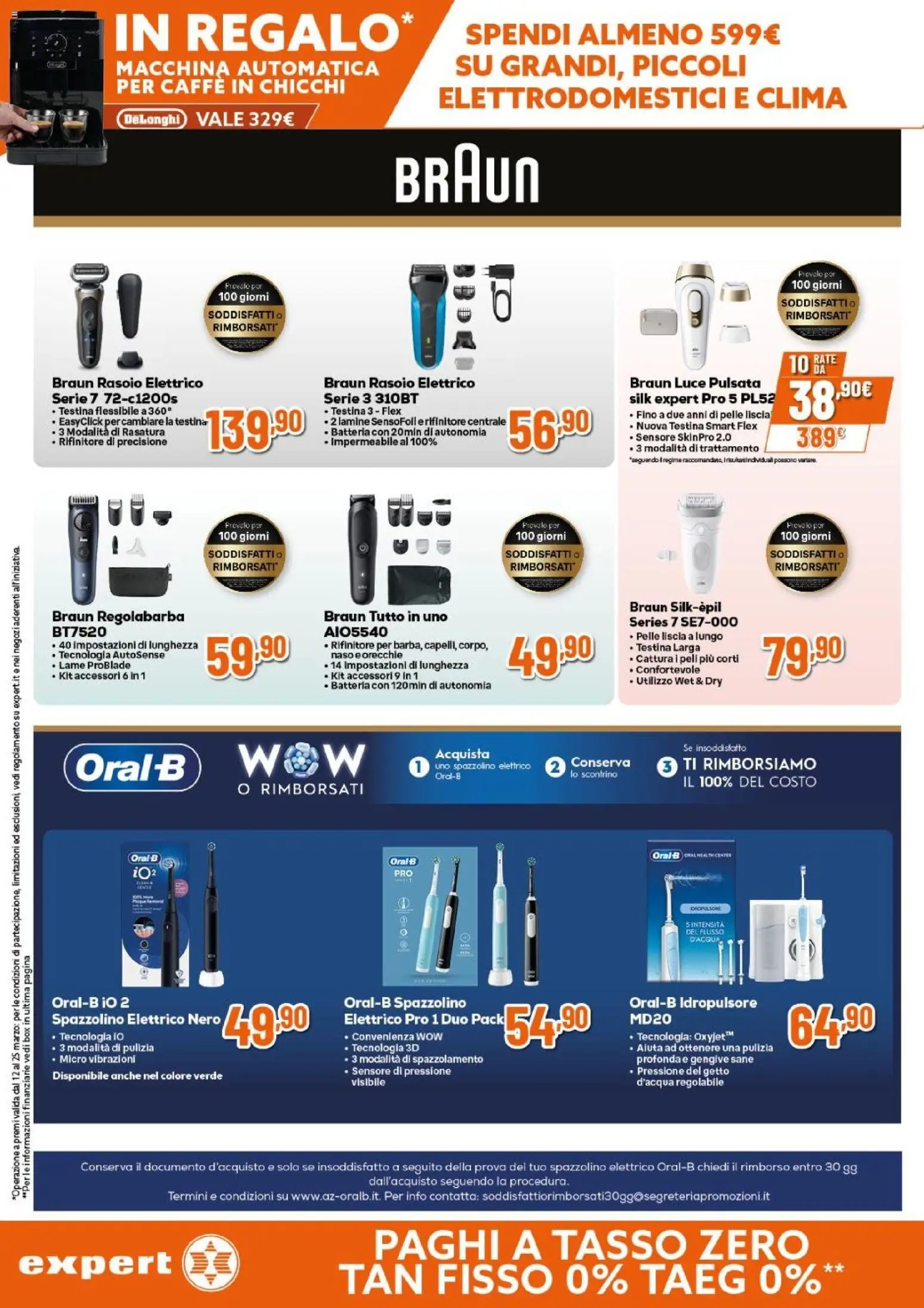 Volantino Expert del 12.03.2026 | Pagina: 14 | Prodotti: Rasoio, Caffè, Spazzolino elettrico, Batteria
