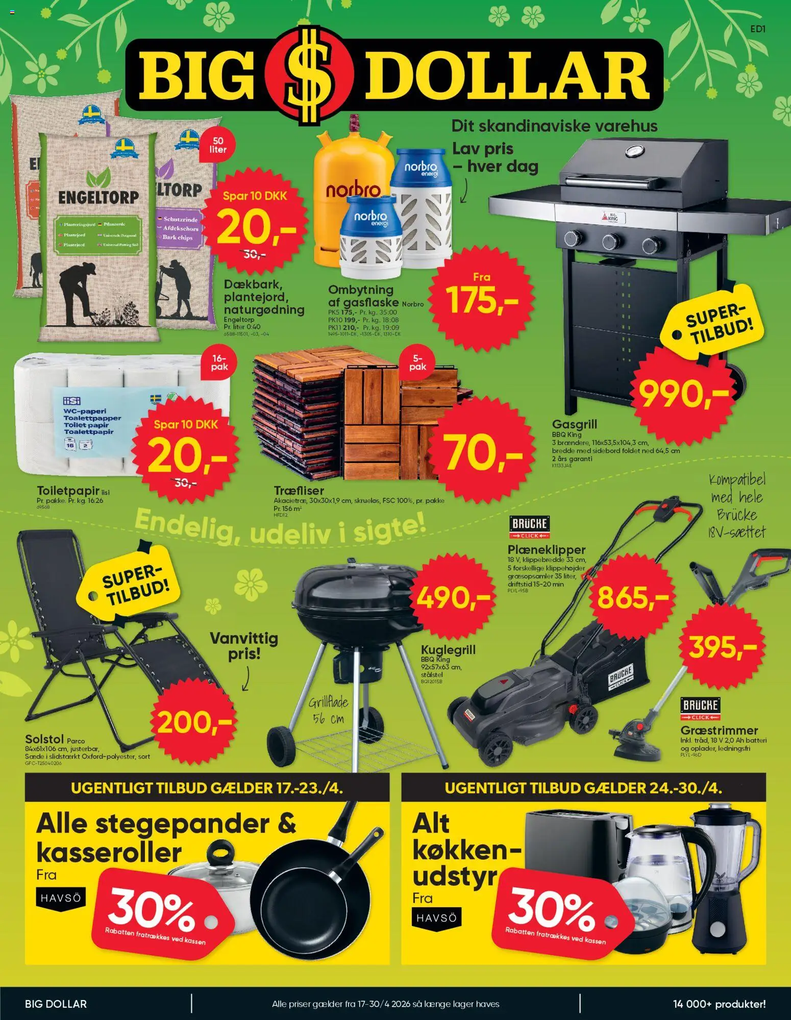 Bigdollar tilbudsavis – gyldig fra 17.04.2026 | Side: 1 | Produkter: Chips, Toilet, Batteri