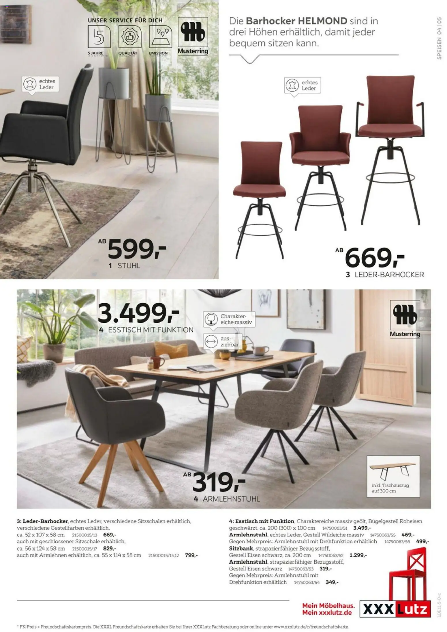 XXXL Lutz - Musterring Spezial – gültig ab 09.11.2025 | Seite: 5 | Produkte: Esstisch, Barhocker, Stuhl