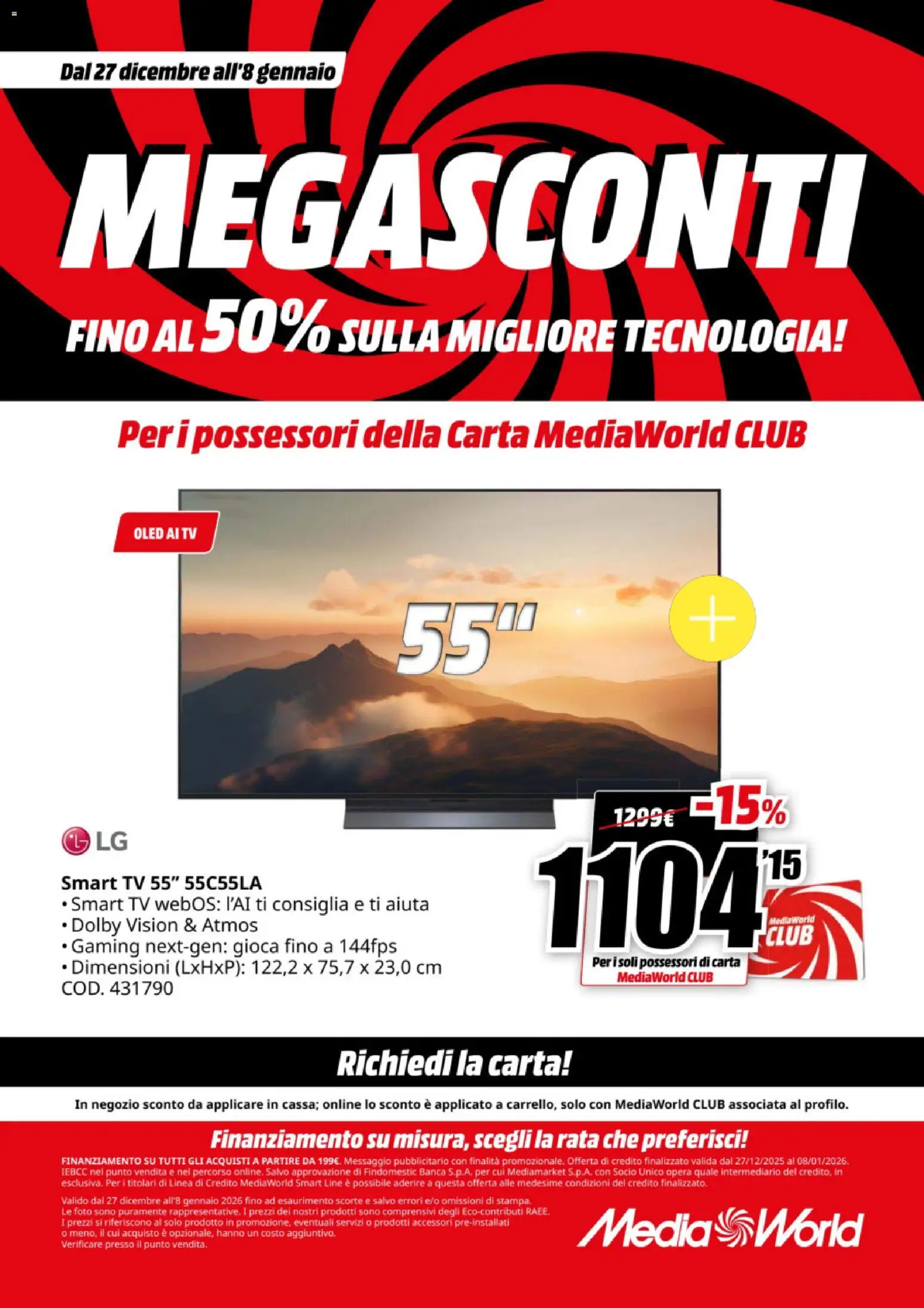 Volantino Media World del 27.12.2025 | Pagina: 36 | Prodotti: smart TV, TV