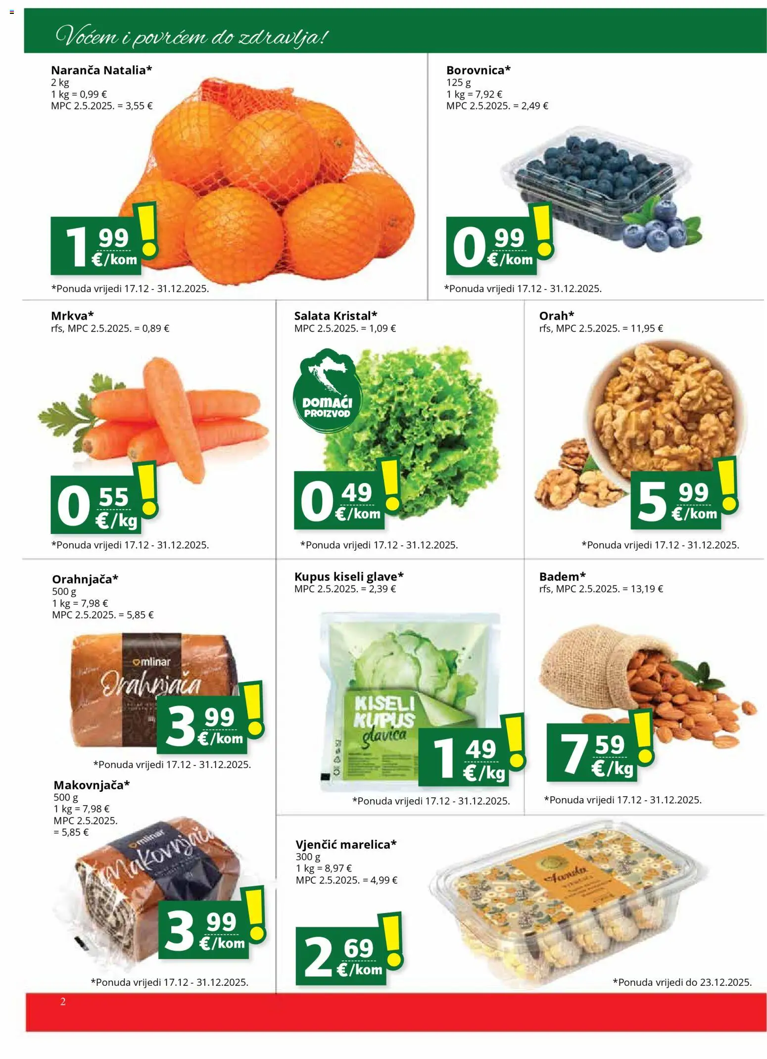 Ultra Gros katalog | vrijedi od 17.12.2025 | Stranica: 2 | Proizvodi: Salata, Kupus