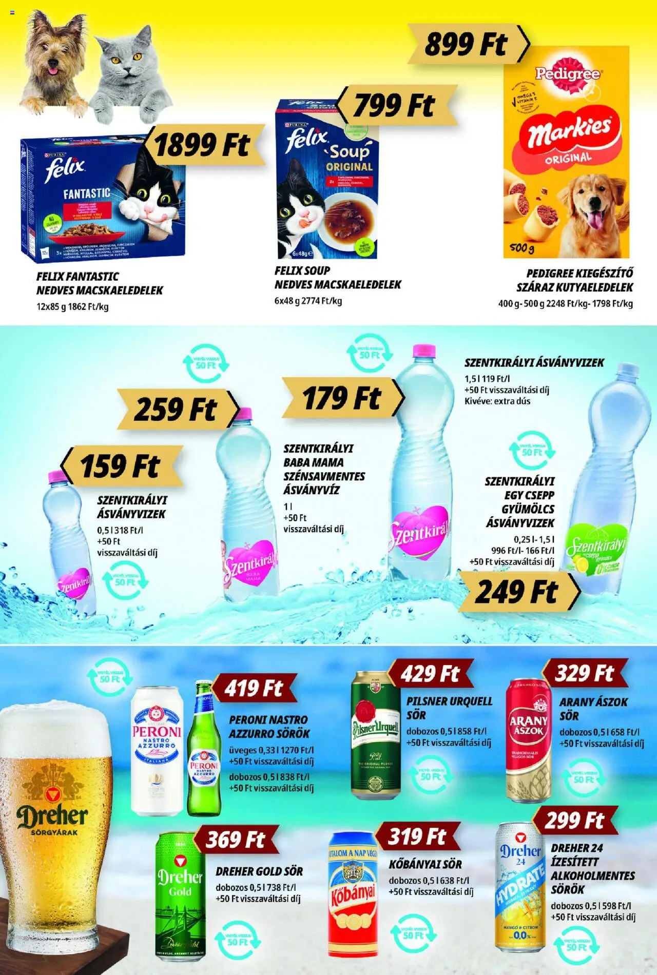CBA Príma akciós ujság - amely érvényes a következő dátumtól: 14.08.2025 | Oldal: 10 | Termékek: Omega 3, Szentkirályi ásványvíz, Sör, Mangó