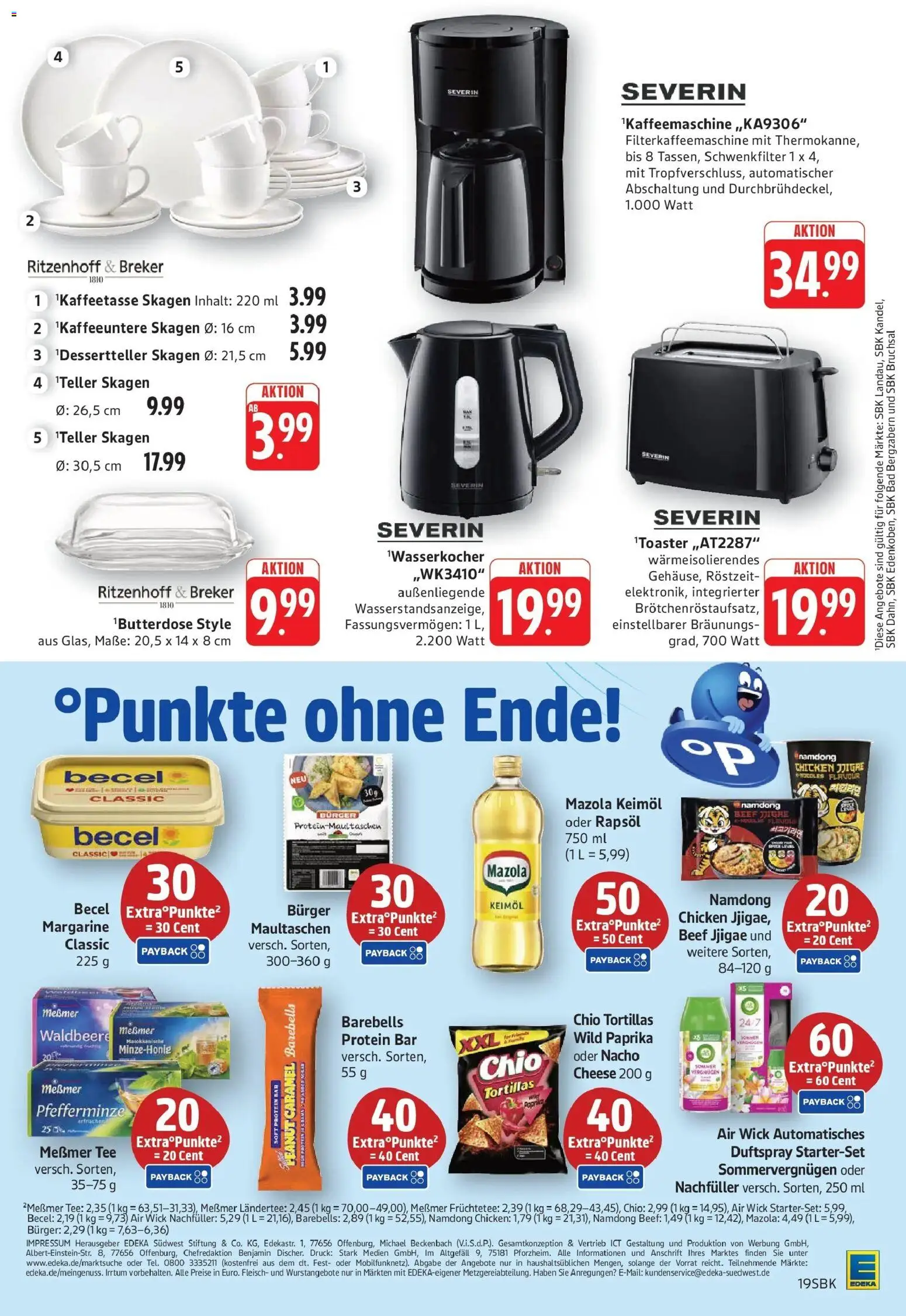 Edeka prospekt Pirmasens	 – gültig ab 12.04.2026 | Seite: 19 | Produkte: Kaffeemaschine, Messmer, Filterkaffeemaschine, Maultaschen