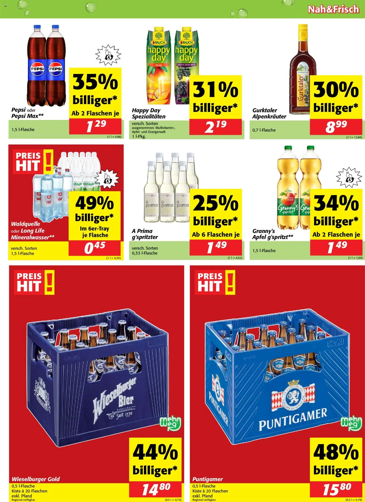 Nah und Frisch Flugblatt gültig ab 29.10.2025 | Seite: 7 | Produkte: Bier, Äpfel, Papier blanc