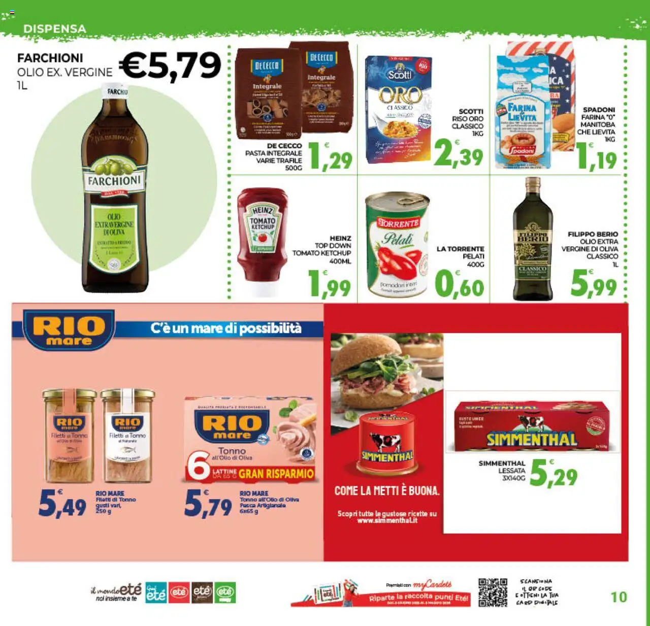 Volantino Eté del 10.10.2025 | Pagina: 10 | Prodotti: Ketchup, Farina, Pomodori, Pesca
