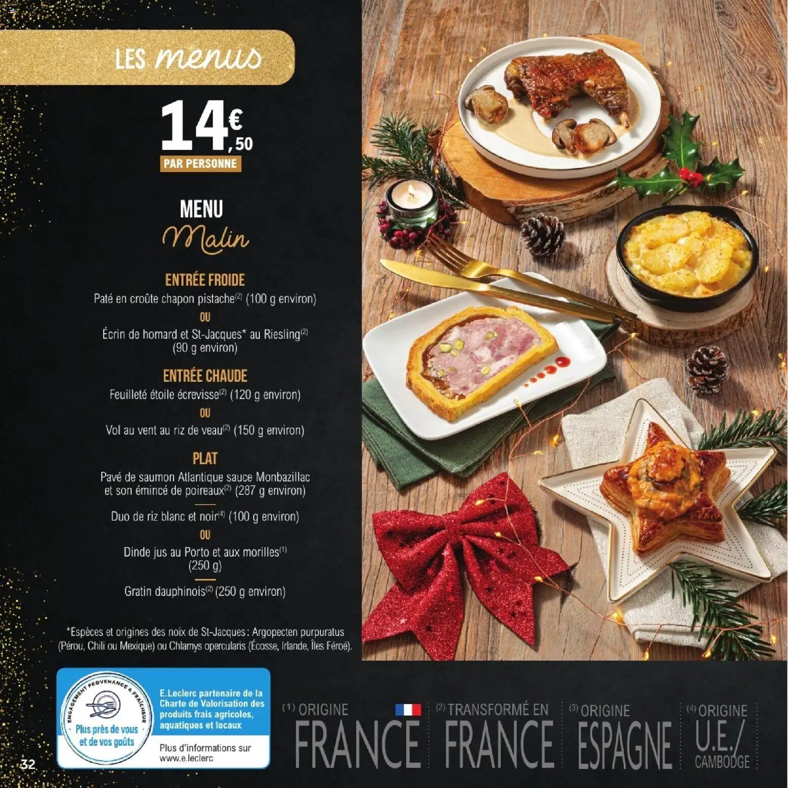 {H1} | Page: 32 | Produits: Poireaux, Riz, Saumon, Noix