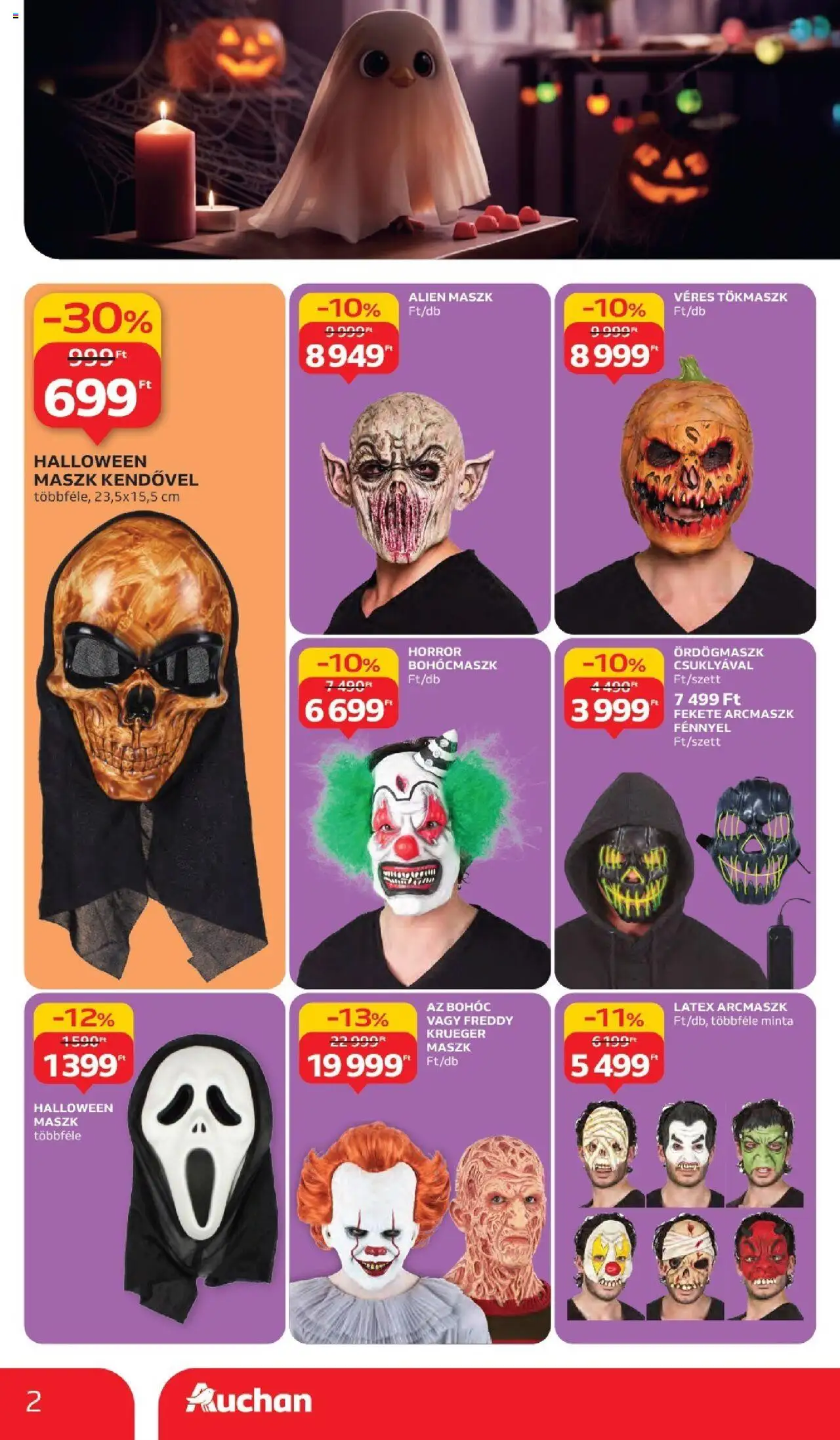 Auchan akciós ujság - amely érvényes a következő dátumtól: 02.10.2025 | Oldal: 2 | Termékek: Maszk