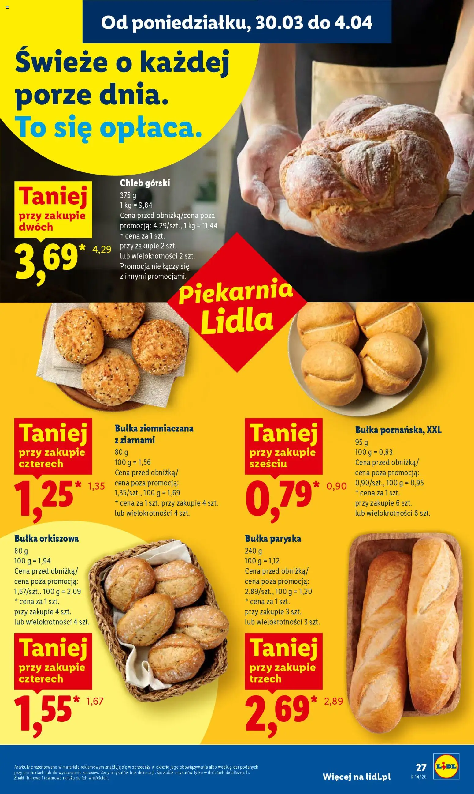 Lidl Polsko leták od 30.03.2026 | Strana: 27 | Produkty: Chléb