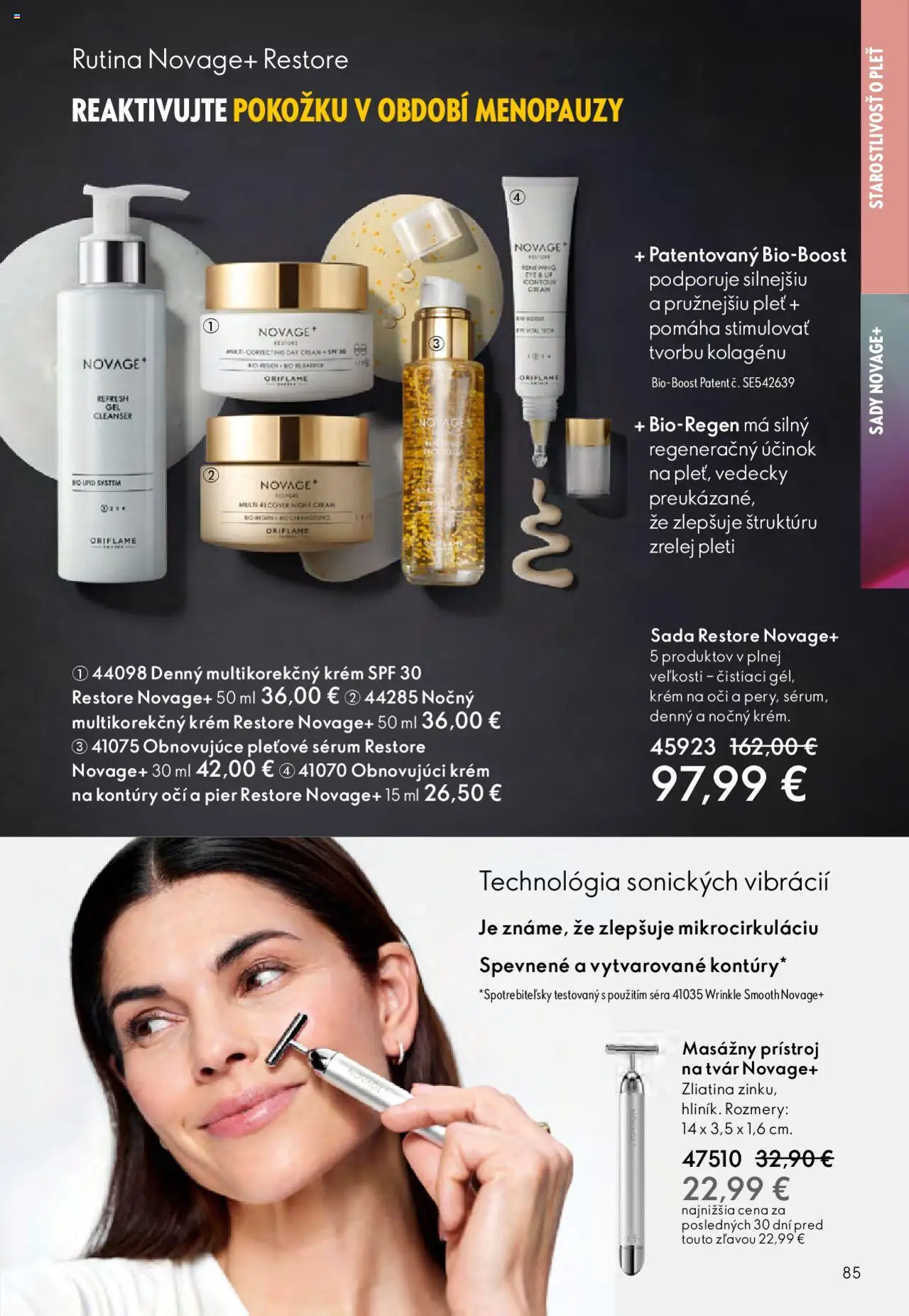 Nové Oriflame akcie – leták je platný od 22.10.2025 | Strana: 85 | Produkty: Masážny prístroj, Krém