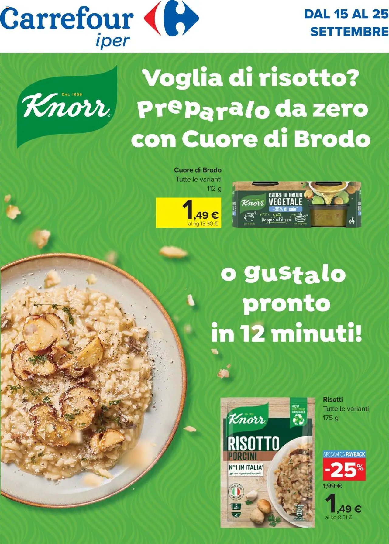 Volantino Carrefour del 15.09.2025 | Pagina: 1 | Prodotti: Sale