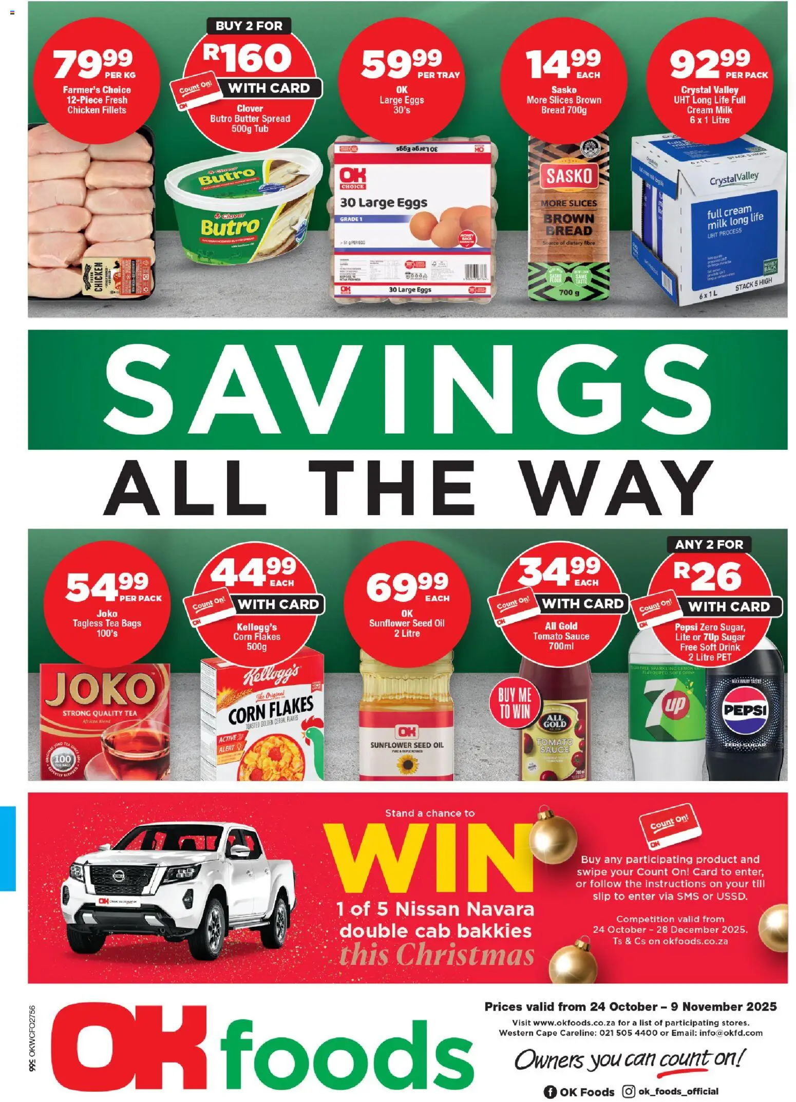 New OK Foods catalogue – valid from 24.10.2025 | Page: 1 | Products: Milk, Tea, Cream, Sauce