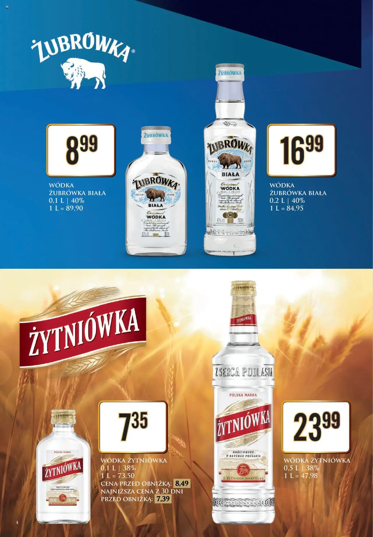 Dino Gazetka alkoholowa od 10.10.2025 | Strona: 4 | Produkty: Żubrówka, Żubrówka biała wódka, Vodka, Wódka