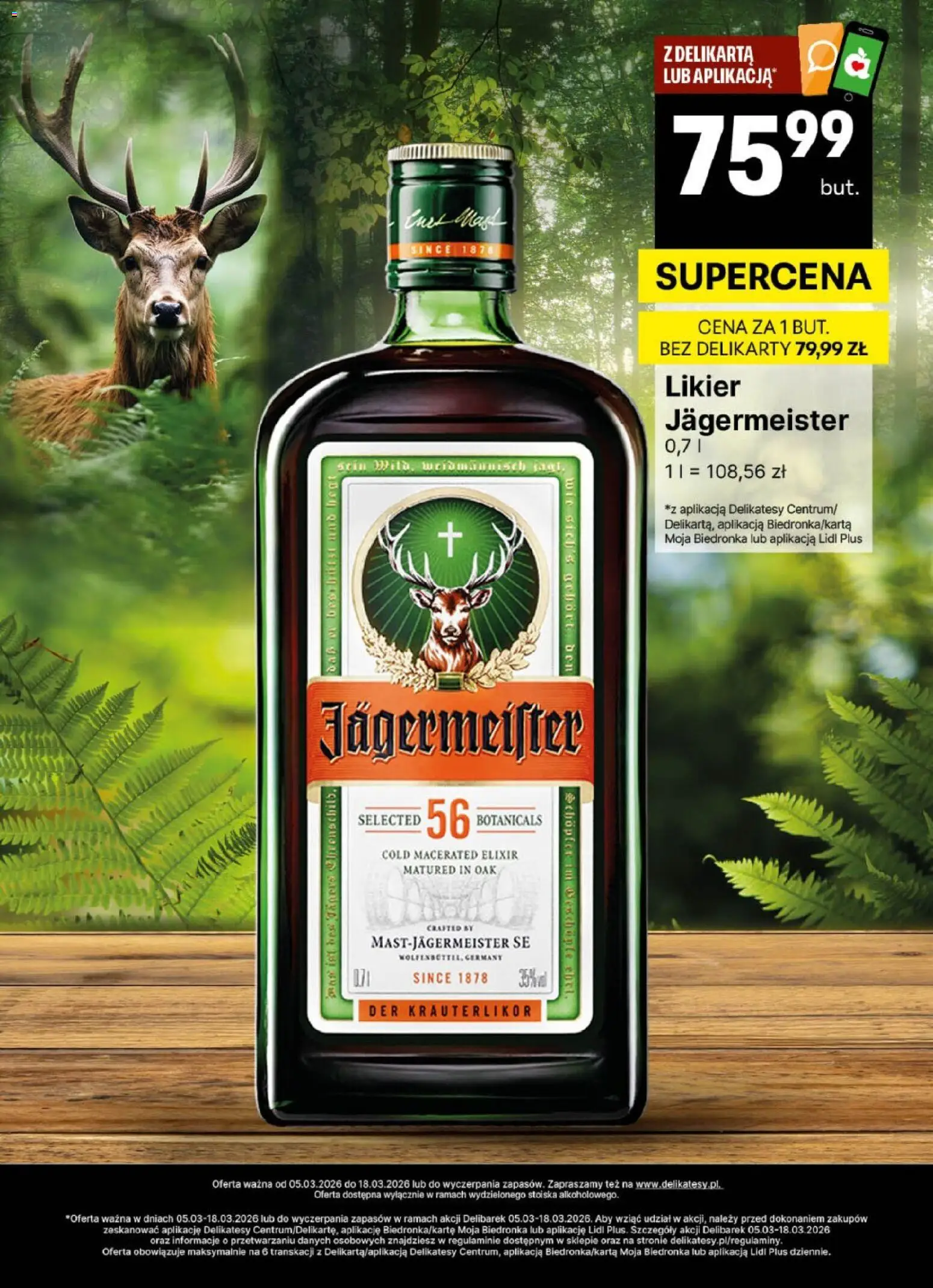 Delikatesy Centrum gazetka - DeliBarek od 05.03.2026 | Strona: 18 | Produkty: Delikatesy, Jagermeister