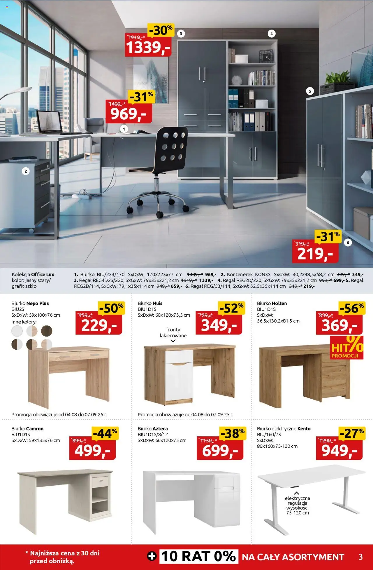 Black Red White promocje od 25.08.2025 | Strona: 3 | Produkty: Biurko, Regał